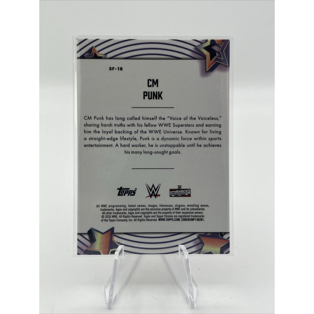 CM Punk 2026 Topps WWE Cosmic Chrome Starfractor /25 SSP