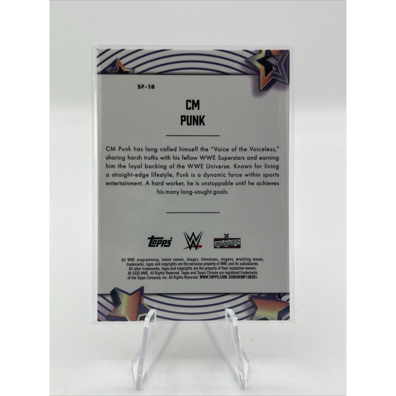 CM Punk 2026 Topps WWE Cosmic Chrome Starfractor /25 SSP