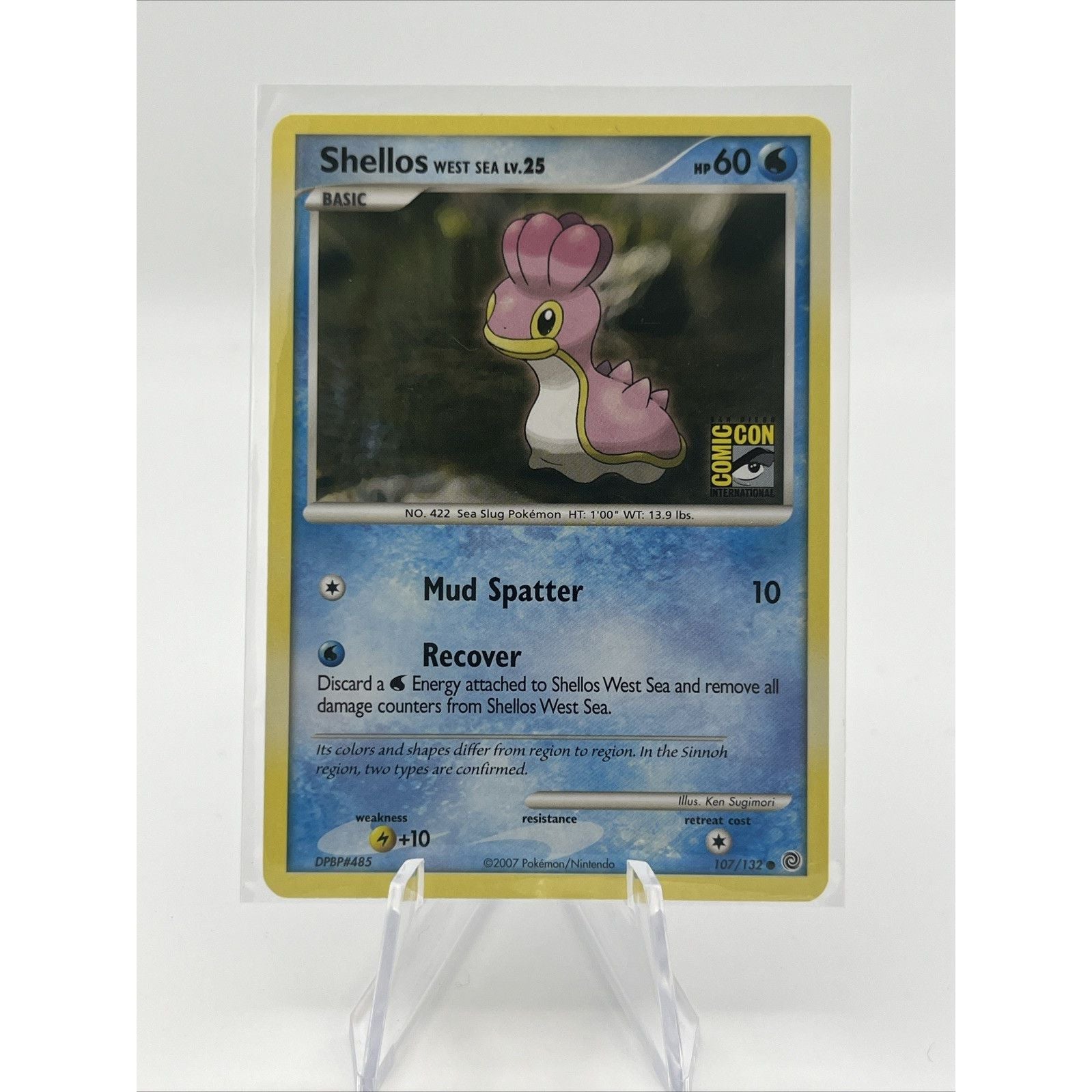 Comic Con Shellos Promo #107 Secret Wonders Non Holo Pokemon 2007 NM
