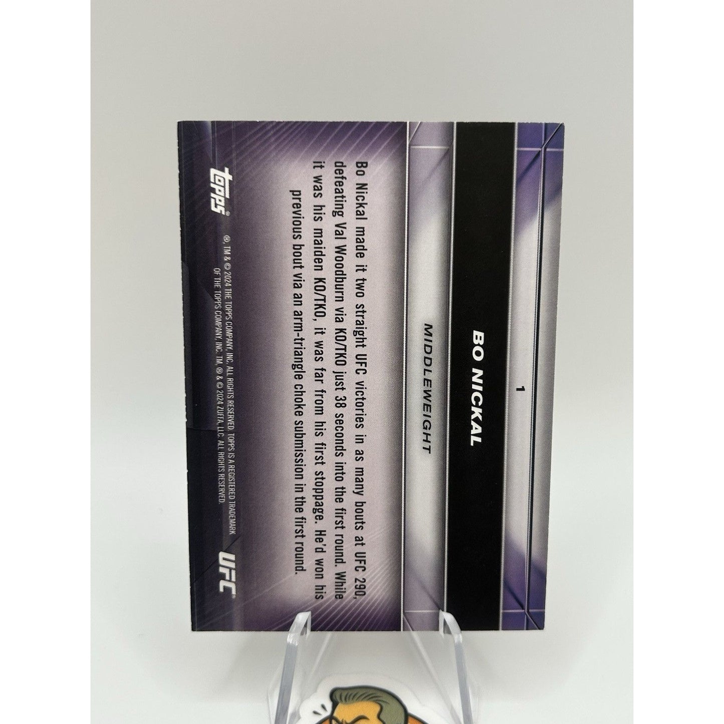 Bo Nickal 2024 Topps UFC Knockout SSP Red /25