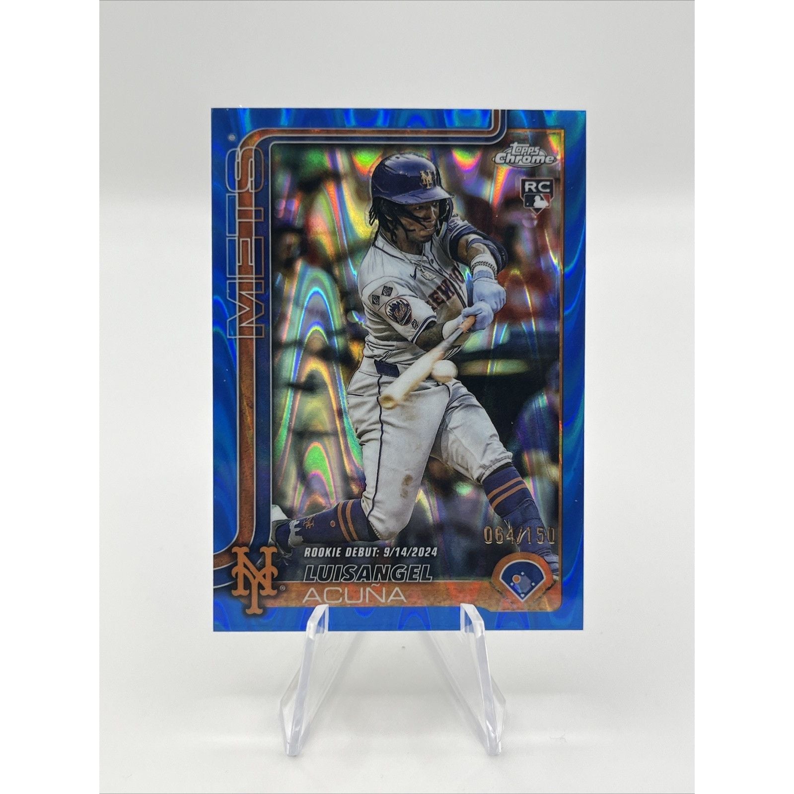 2025 Topps Update Series #USC53 Luisangel Acuna RC BLUE Lava /150