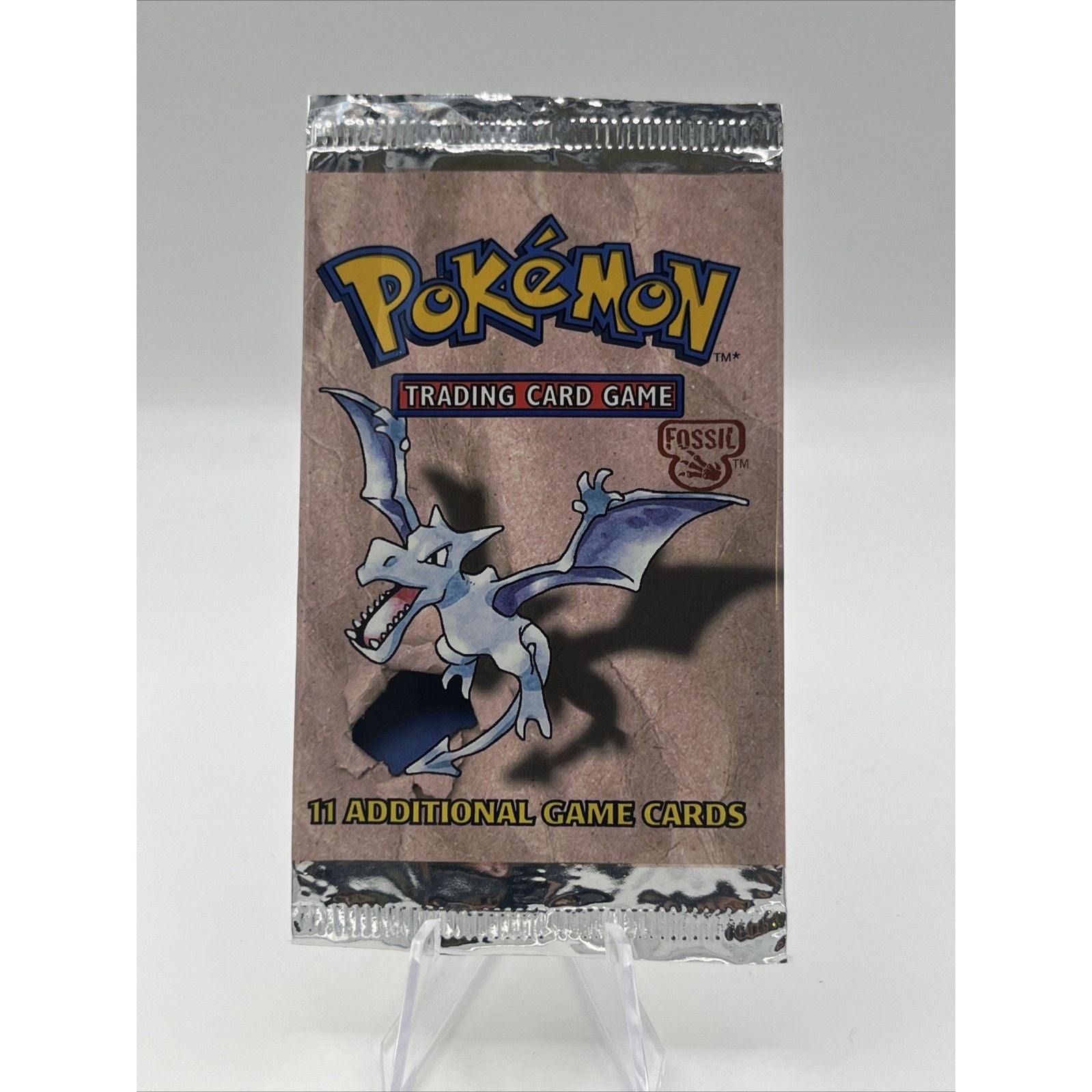 1999 Pokemon Fossil EMPTY WRAPPER NO CARDS Aerodactyl Pack Artwork 