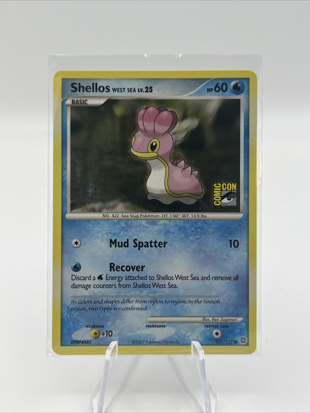 Comic Con Shellos Promo #107 Secret Wonders Non Holo Pokemon 2007 NM