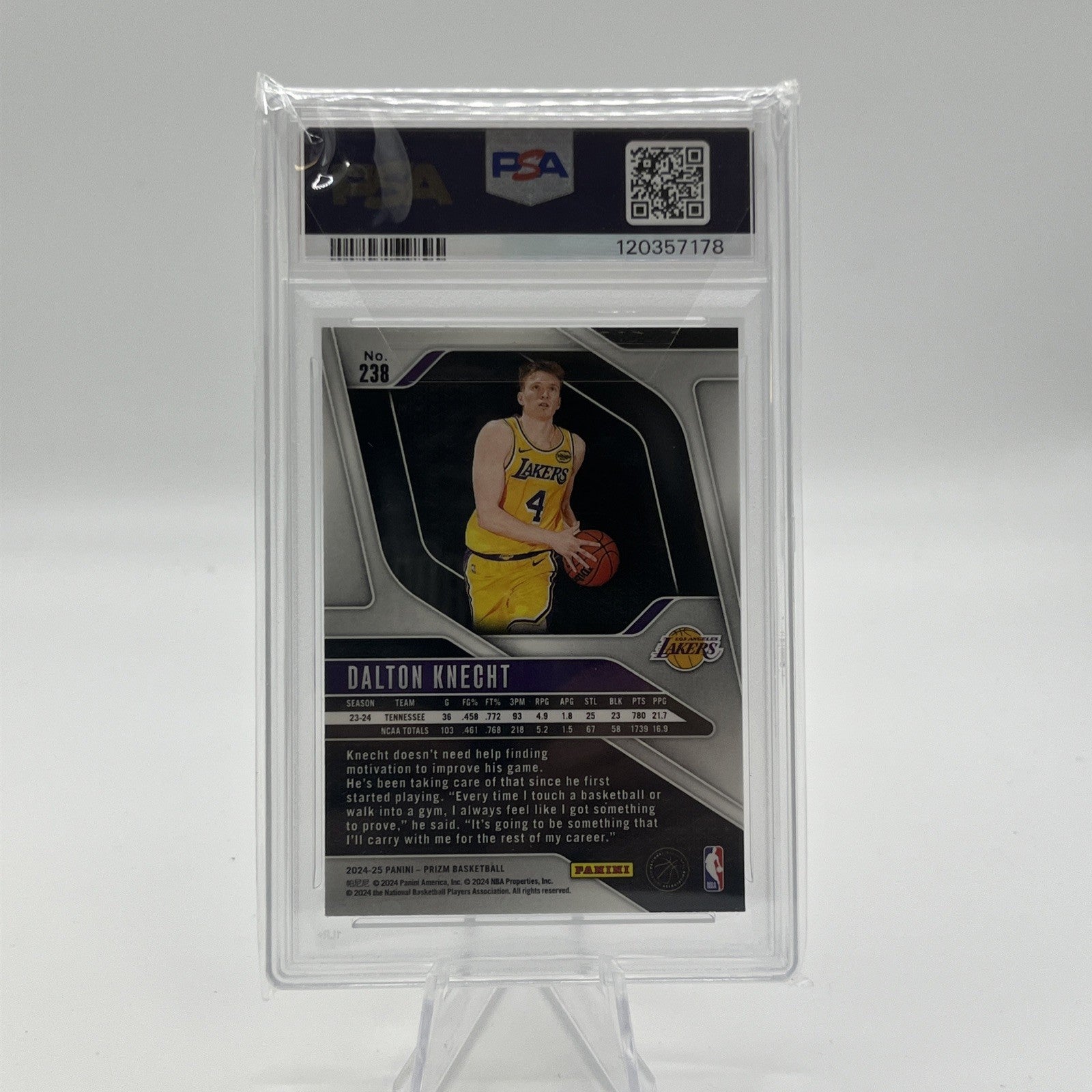 2024 Panini Prizm Dalton Knecht PSA 9