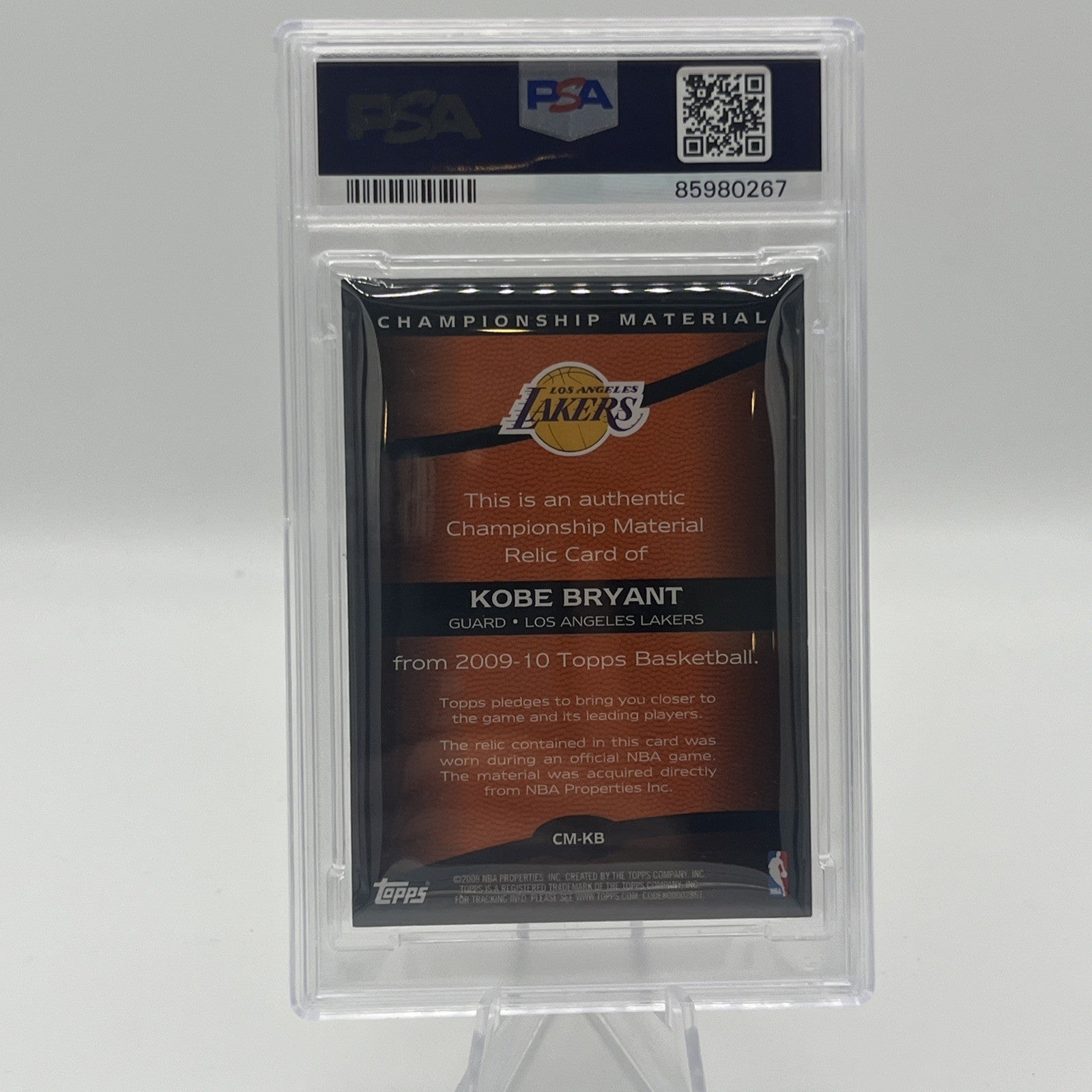 2009-10 Topps Championship Material Kobe Bryant #CM-KB HOF