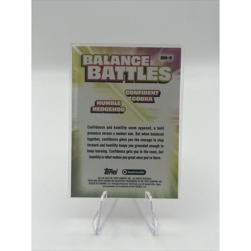 2026 Topps Chrome VeeFriends Balance Battles Confident Cobra/Humble Hedgehog BB3
