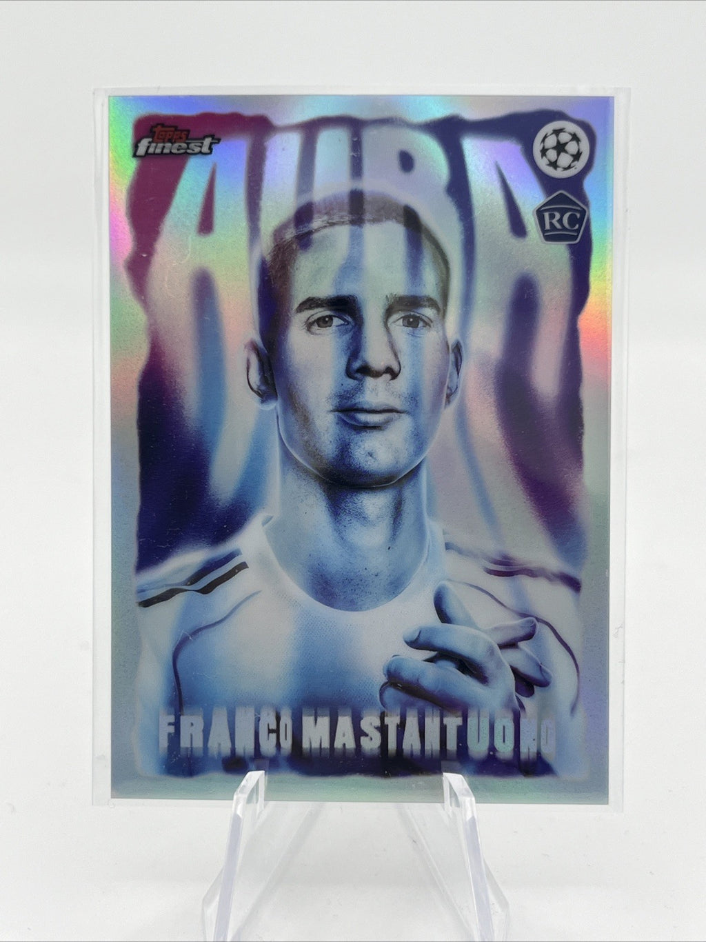 Franco Mastantuono - 2025-26 Topps Finest UEFA CC Aura #AU-2 Real Madrid Rookie