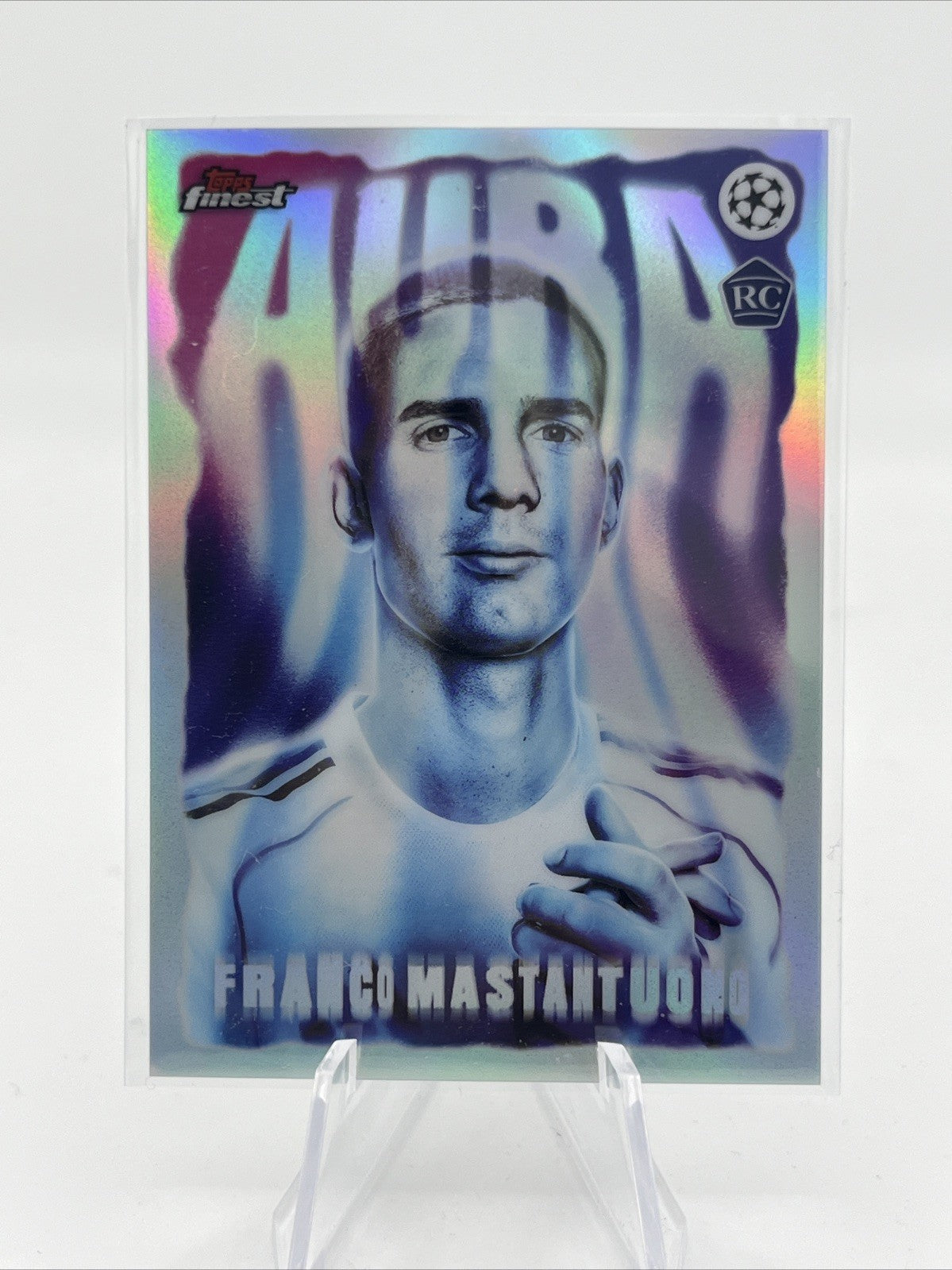 Franco Mastantuono - 2025-26 Topps Finest UEFA CC Aura #AU-2 Real Madrid Rookie