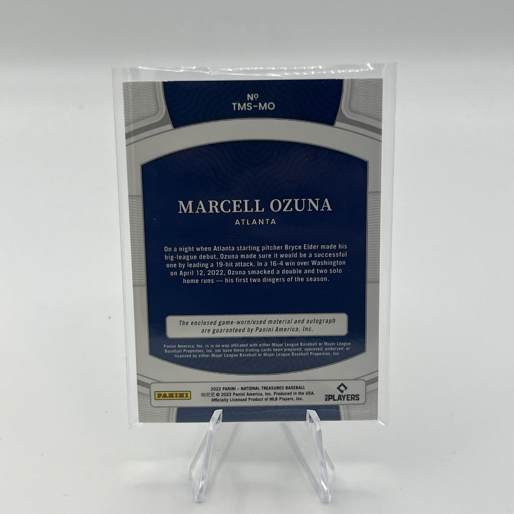 2022 Panini National Treasures - Treasured Material Signatures Marcell Ozuna...