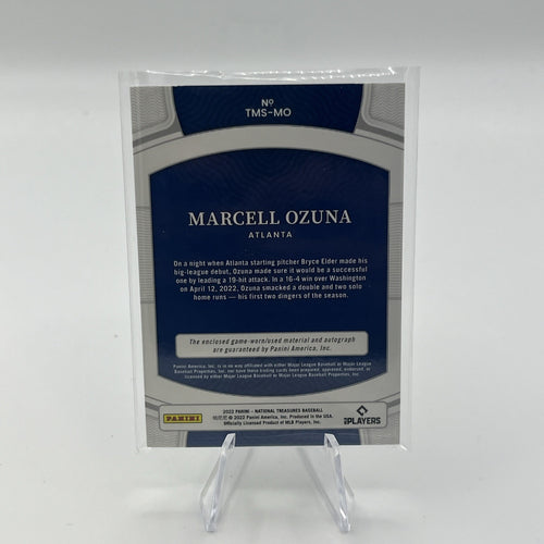 2022 Panini National Treasures - Treasured Material Signatures Marcell Ozuna...