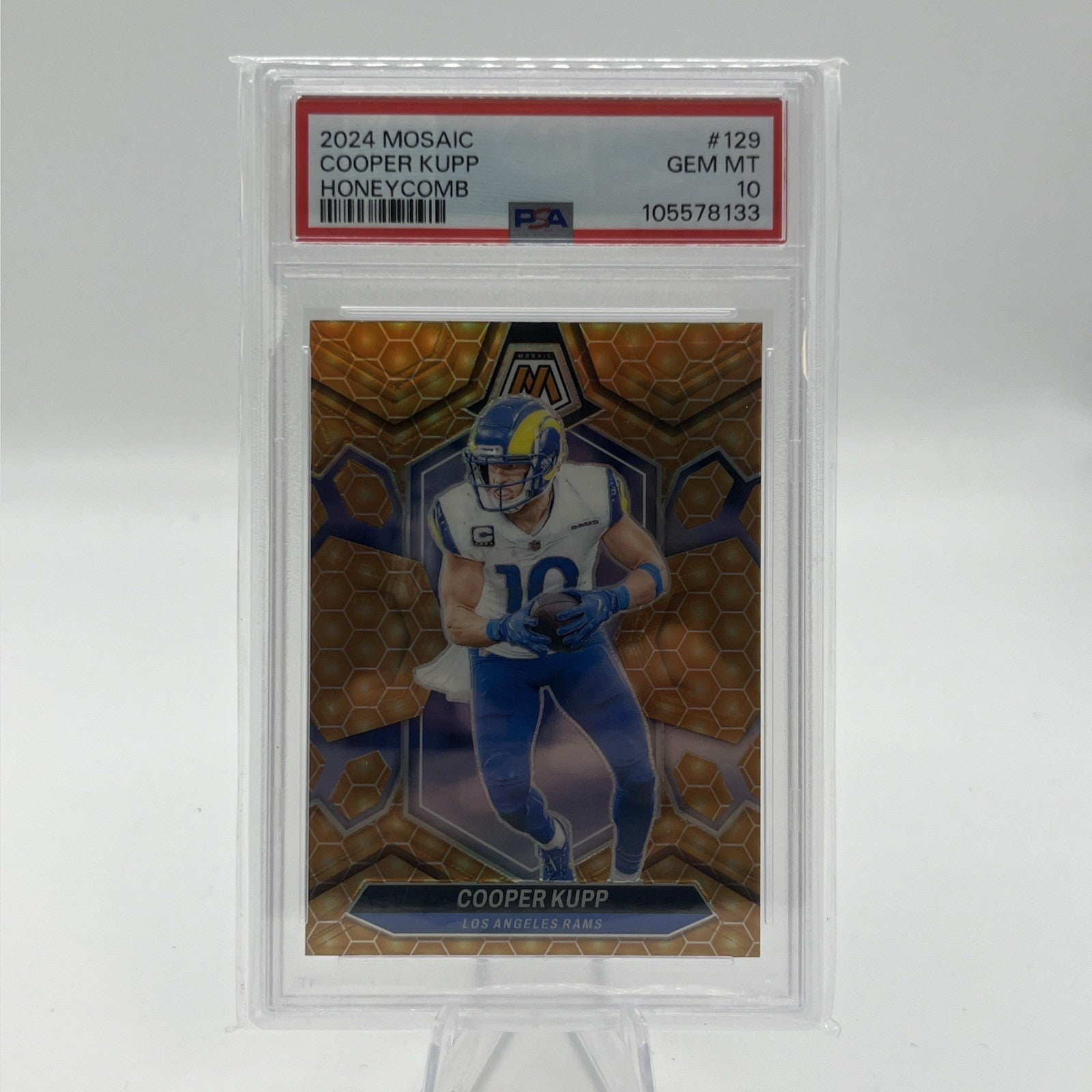 2024 Panini Mosaic Cooper Kupp Honeycomb (SSP) PSA 10