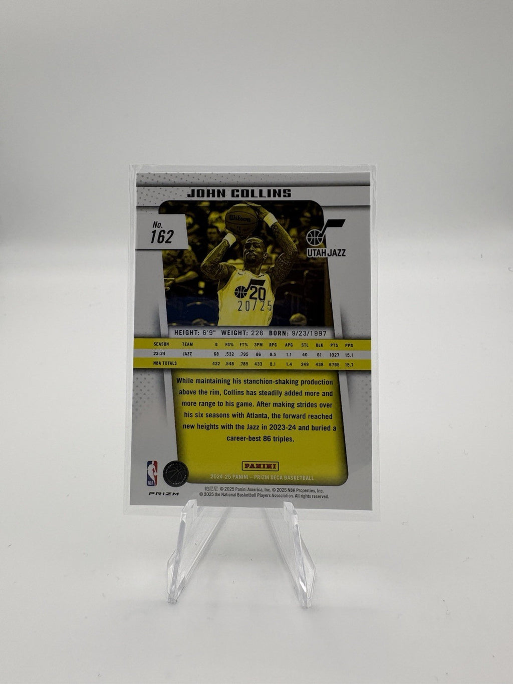 2024-25 Panini Prizm Deca John Collins Prizms Mojo /25 #162 Utah Jazz