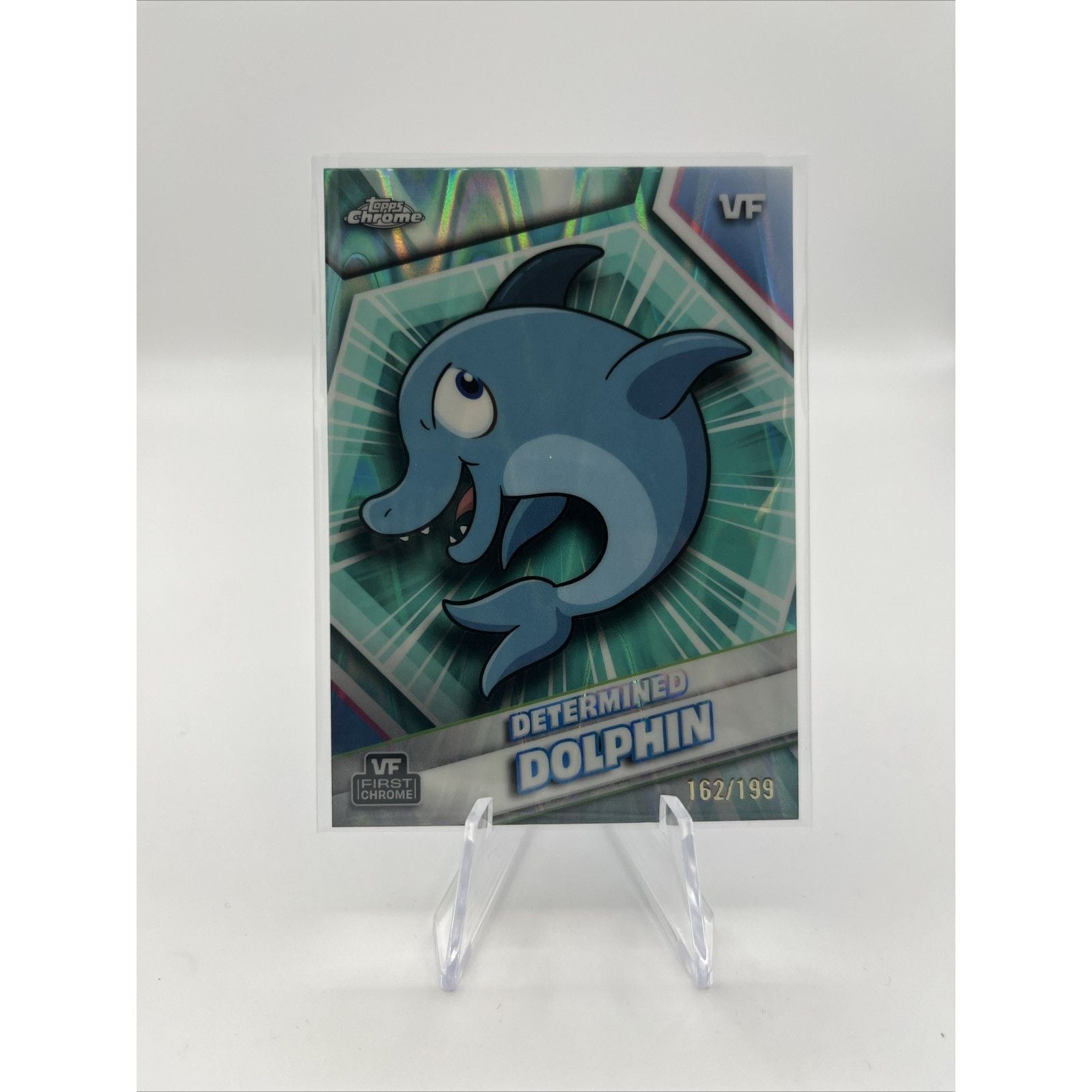 DETERMINED DOLPHIN 2026 TOPPS CHROME VEEFRIENDS FIRST CHROME AQUA /199 Q5692