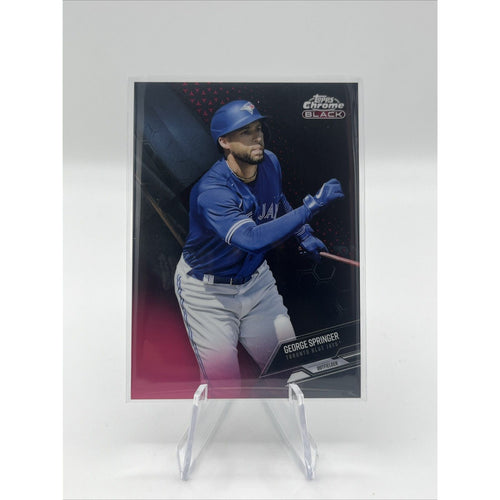 2021 Topps Chrome Black Red Refractor #87 George Springer #/5 Toronto Blue Jays