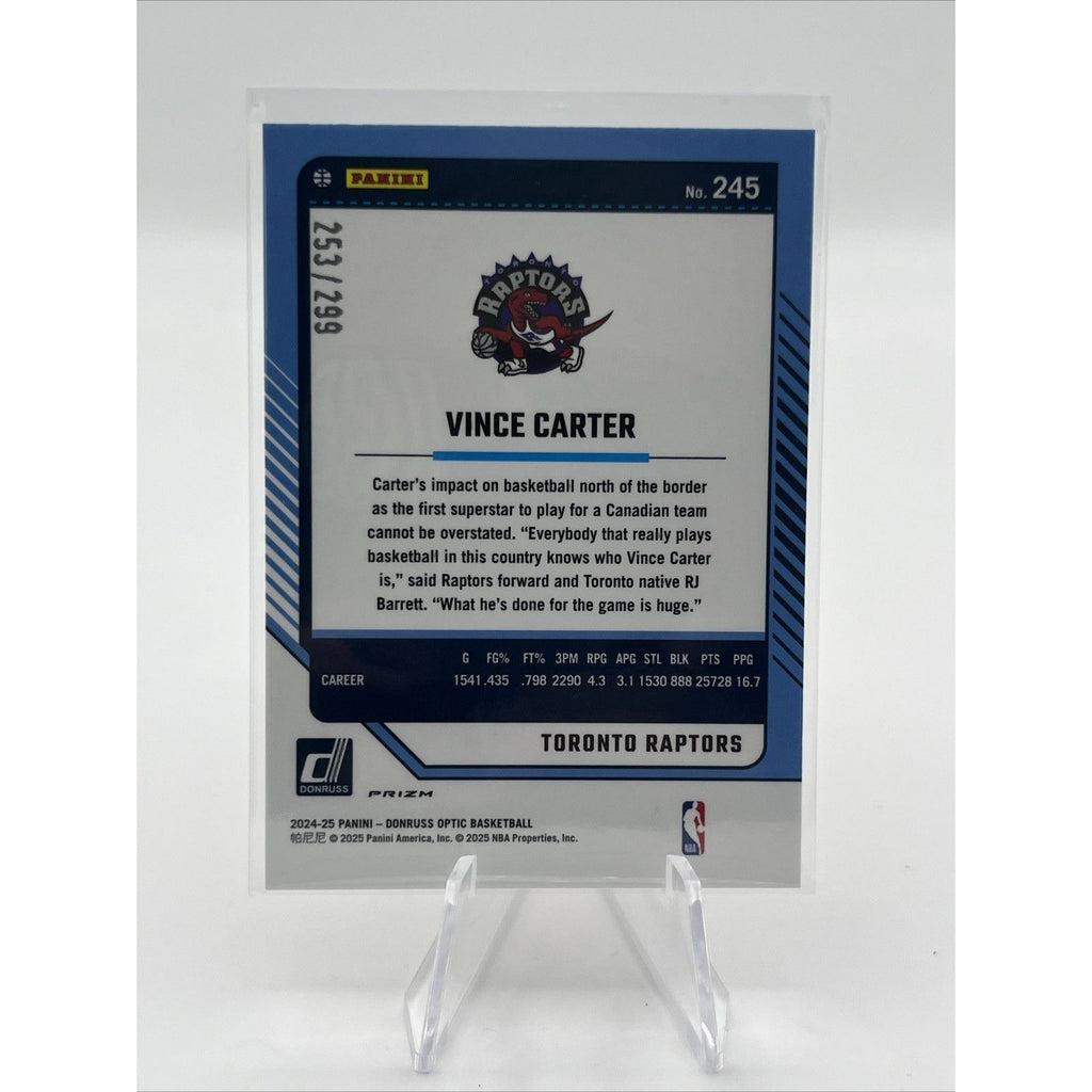 2024-25 Panini Donruss Optic - Legends Vince Carter #245 Orange Hyper Prizm /299