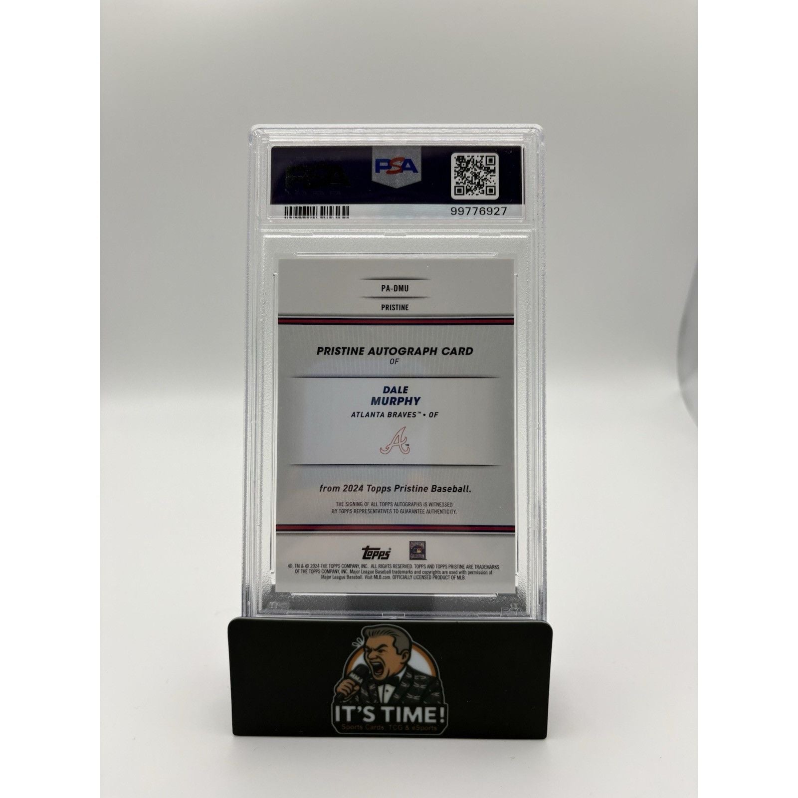 2024 Topps Pristine DALE MURPHY PSA 10 Auto GOLD Refractor #/50 Autograph card