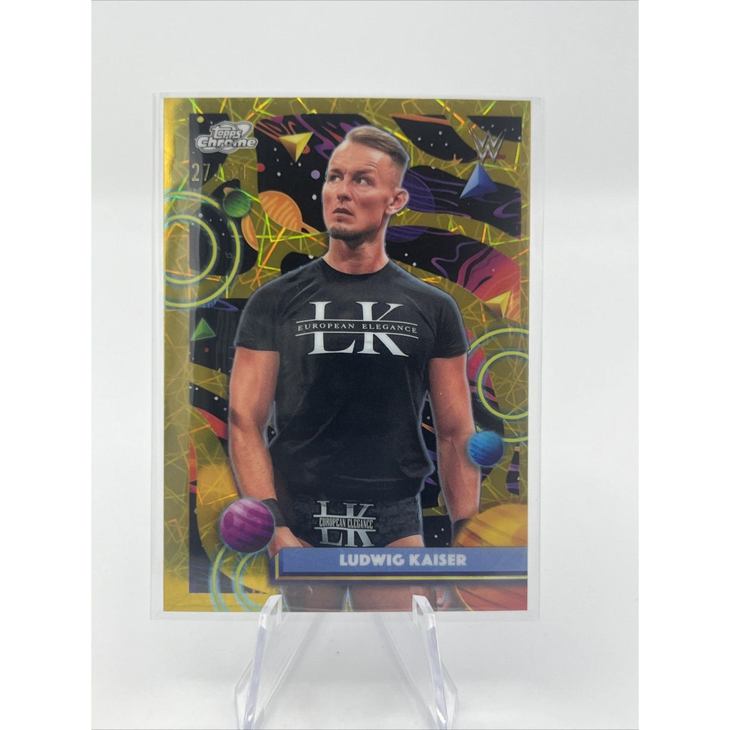 2026 Topps Cosmic Chrome WWE Ludwig Kaiser Base /50 Gold Interstellar