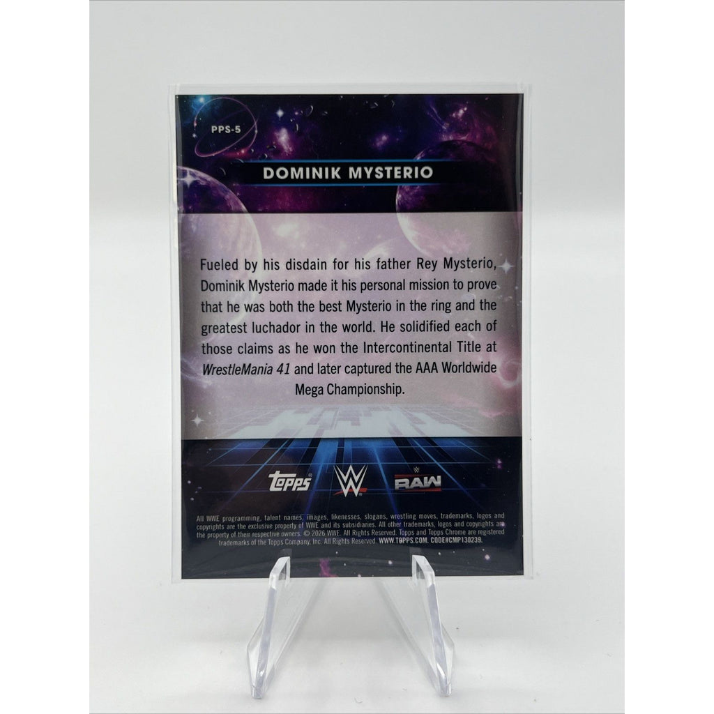 Dominik Mysterio 2026 Topps Chrome Cosmic WWE Planetary Pursuit Sun SSP