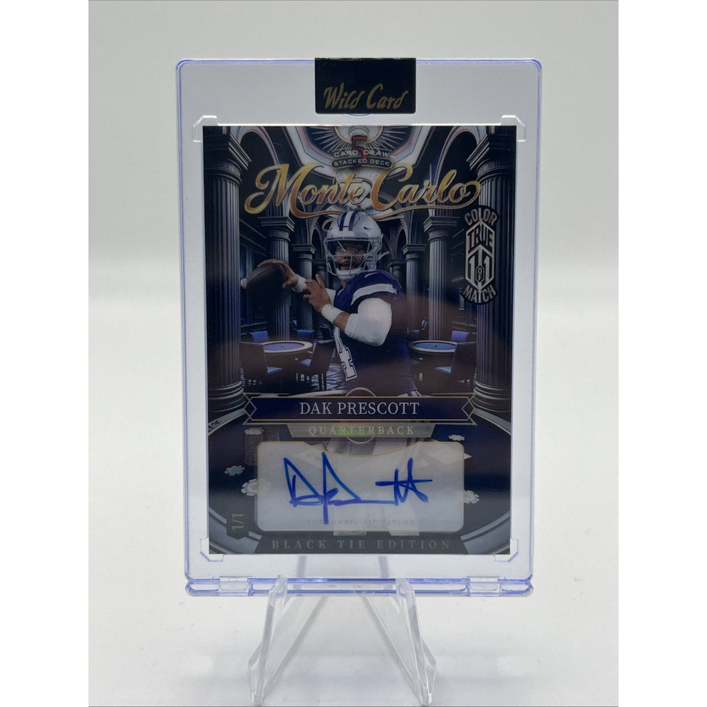 Dak Prescott Auto True 1 Of 1 Black SSP Case Hit Cowboys Wild Card 1/1