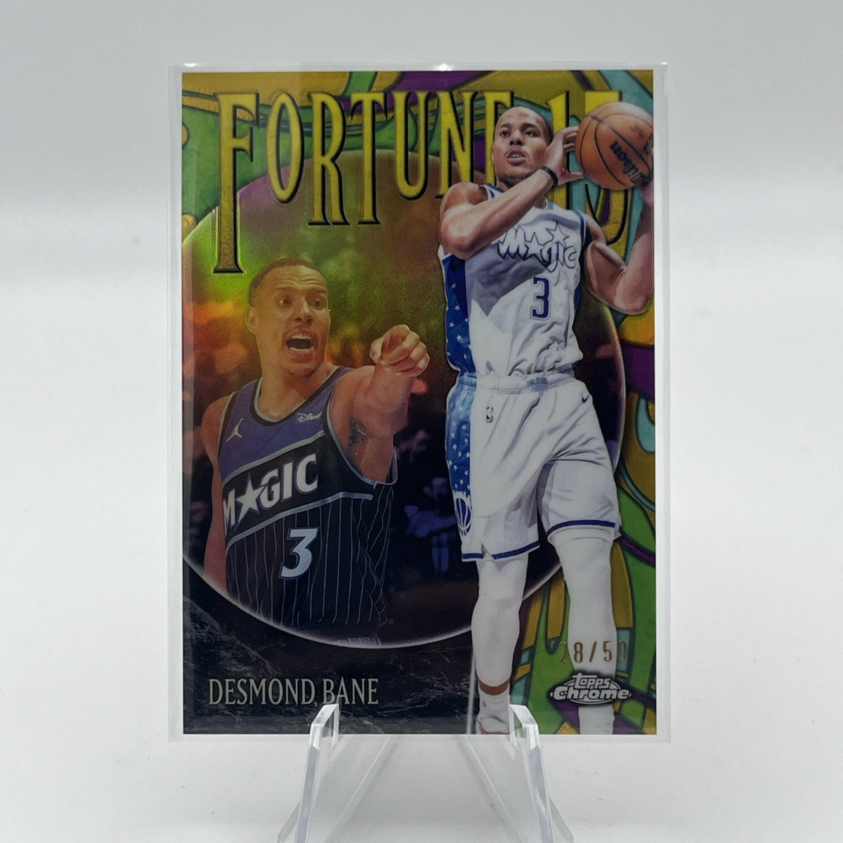 Desmond Bane 2026 Topps chrome update fortune 15 #F15-3 /50 Gold Refractor