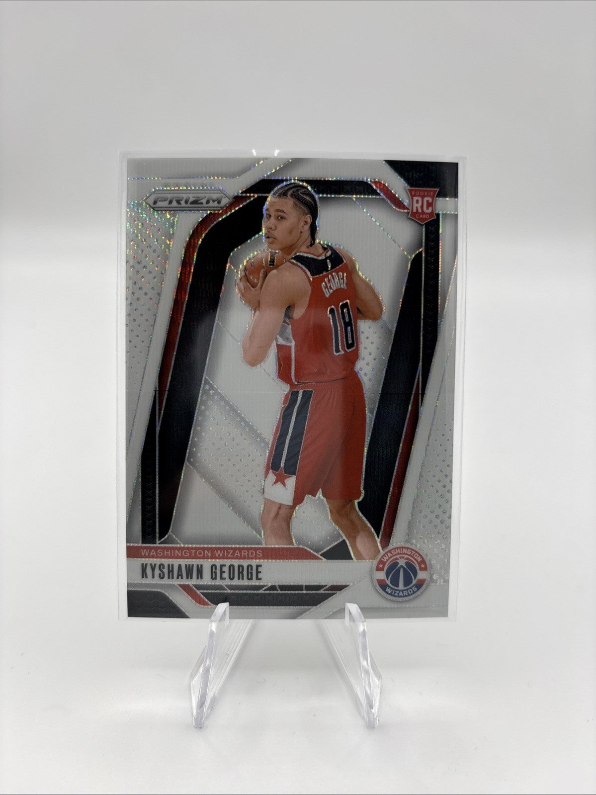 2024-25 Panini Prizm - Kyshawn George #257 White Wave Prizm /38 (RC)