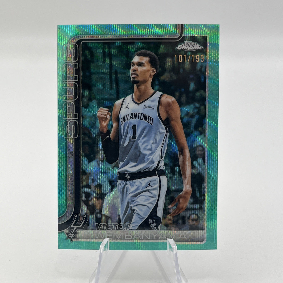 2025-26 Topps Chrome Update - Victor Wembanyama #22 Teal Wave Refractor /199