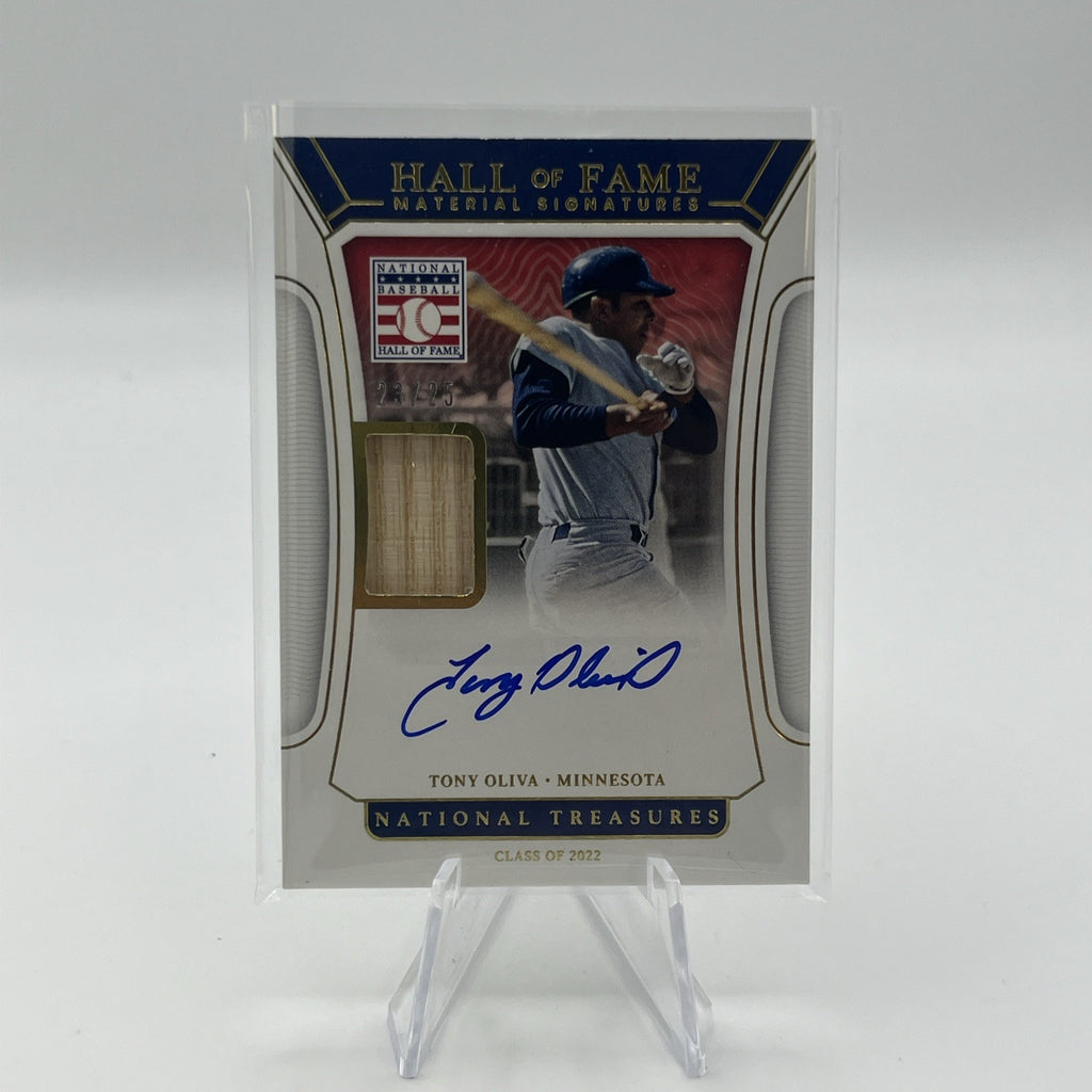 2022 Panini National Treasures - Hall of Fame Material Signatures Tony Oliva /25
