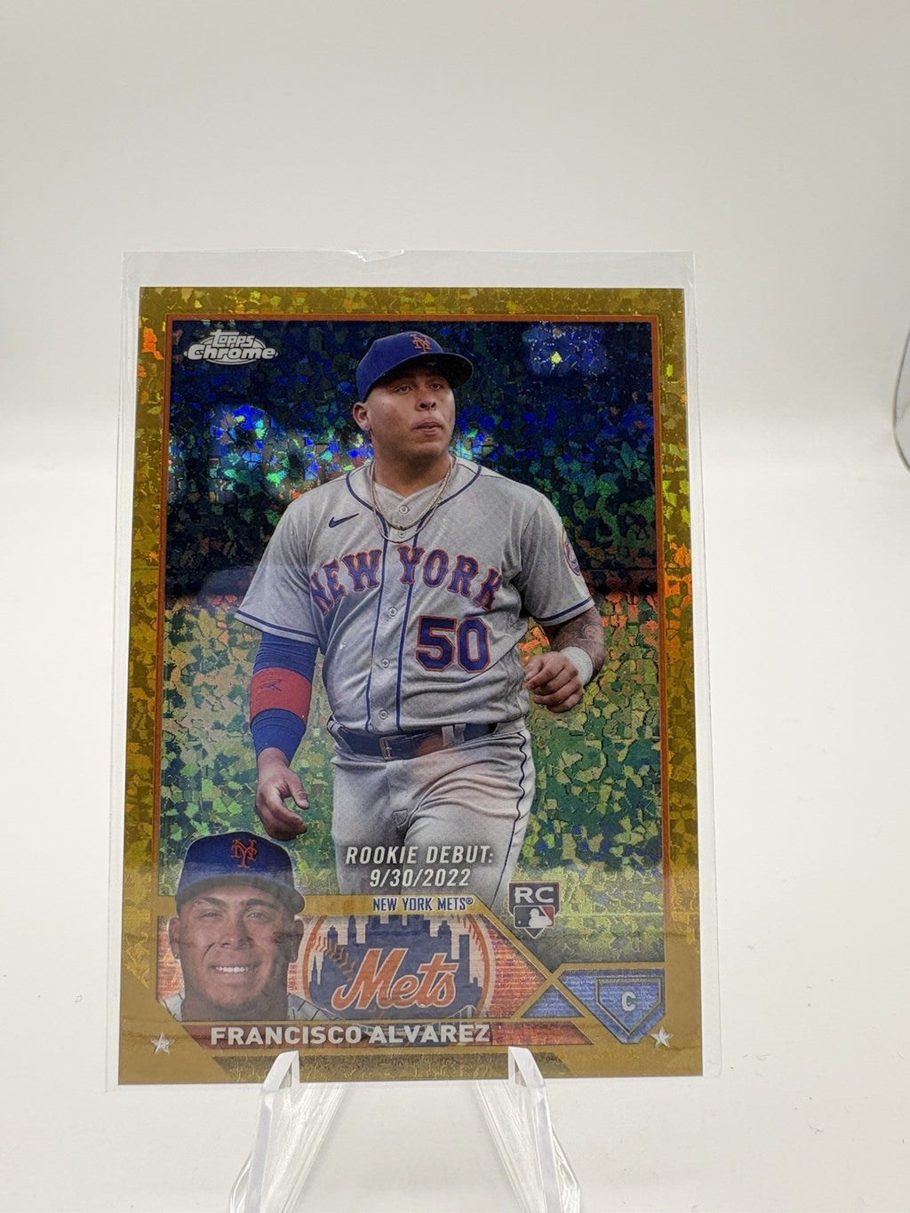 2023 Topps Chrome Update - Rookie Debut Francisco Alvarez Gold /50 (RC) 