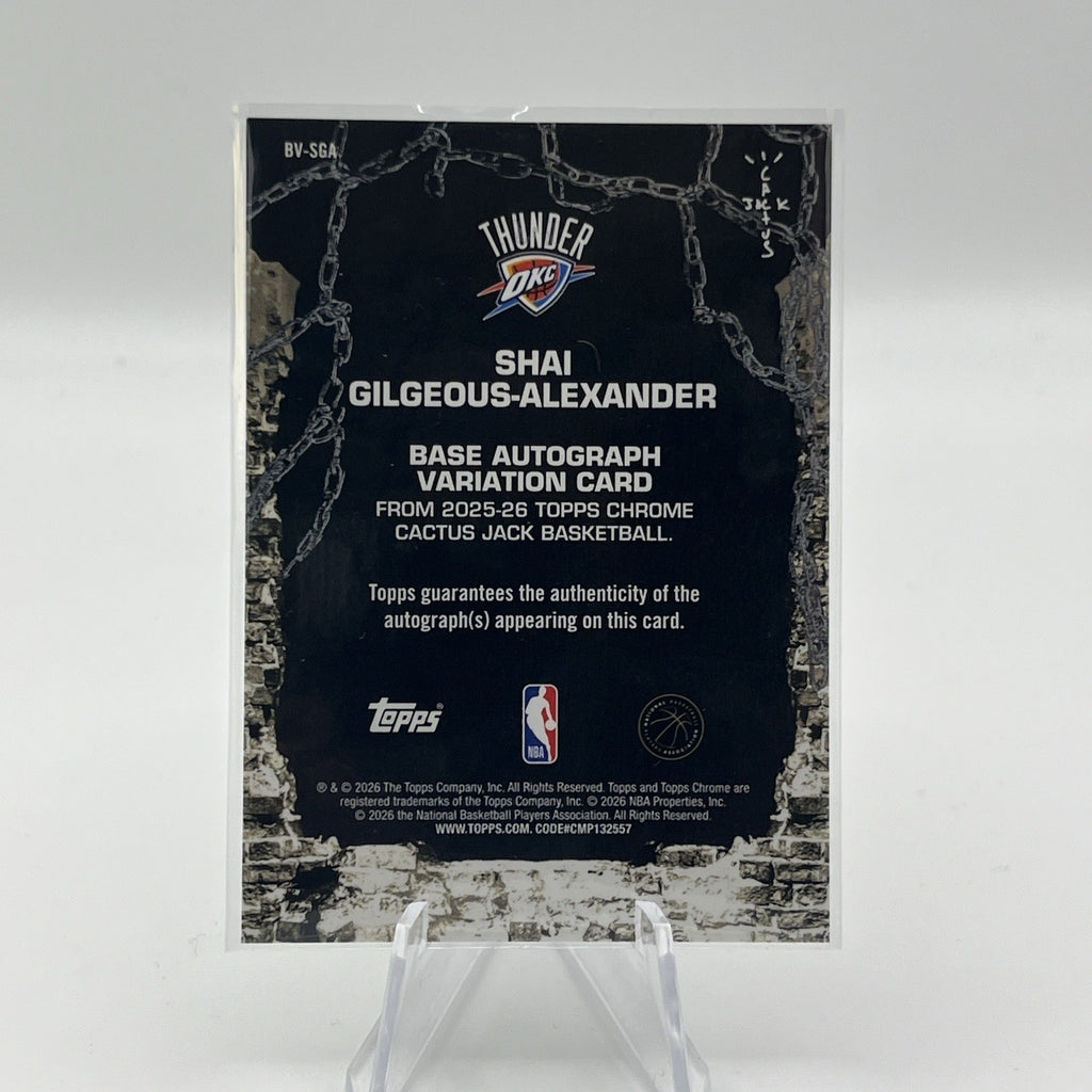 Shai Gilgeous-Alexander 2025-26 Topps Chrome x Cactus Jack AUTO Red #/5
