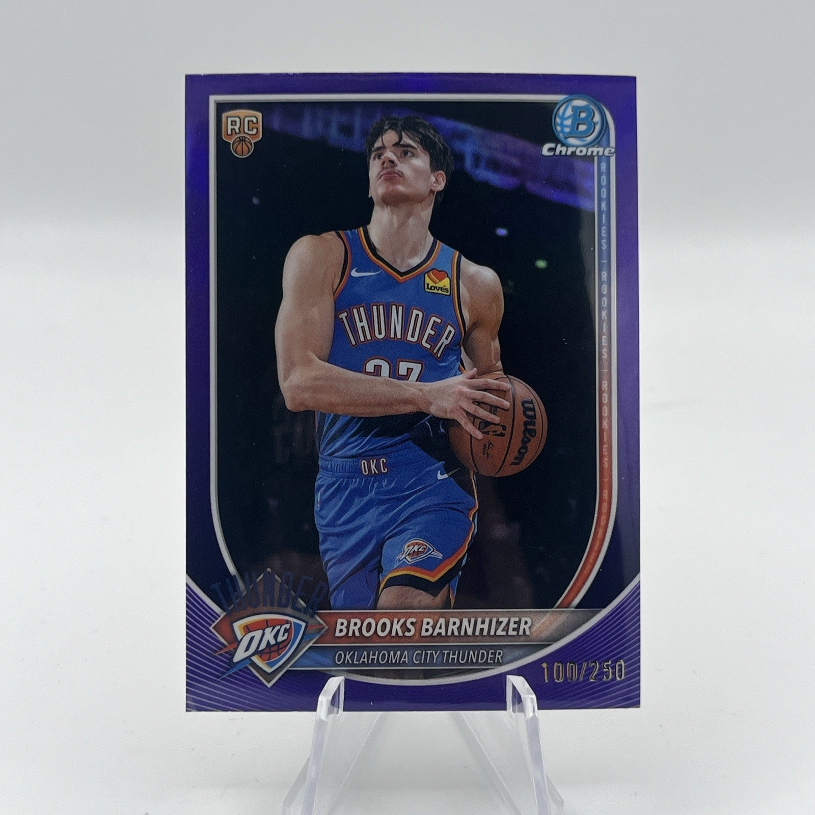 2025 Bowman Chrome - Brooks Barnhizer Purple Refractor #/250 (RC)