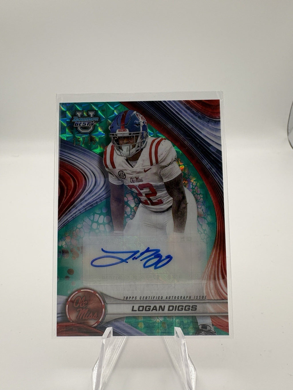 2024 Bowman's Best University - Best of 2024 Autographs Logan Diggs #BOA-LD Teal