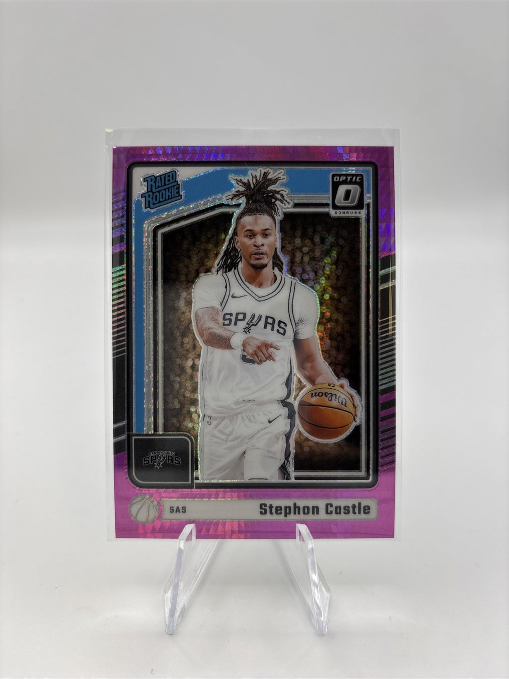 2024-25 Panini Donruss Optic - Rated Rookie Stephon Castle #254 Pink Hyper Prizm