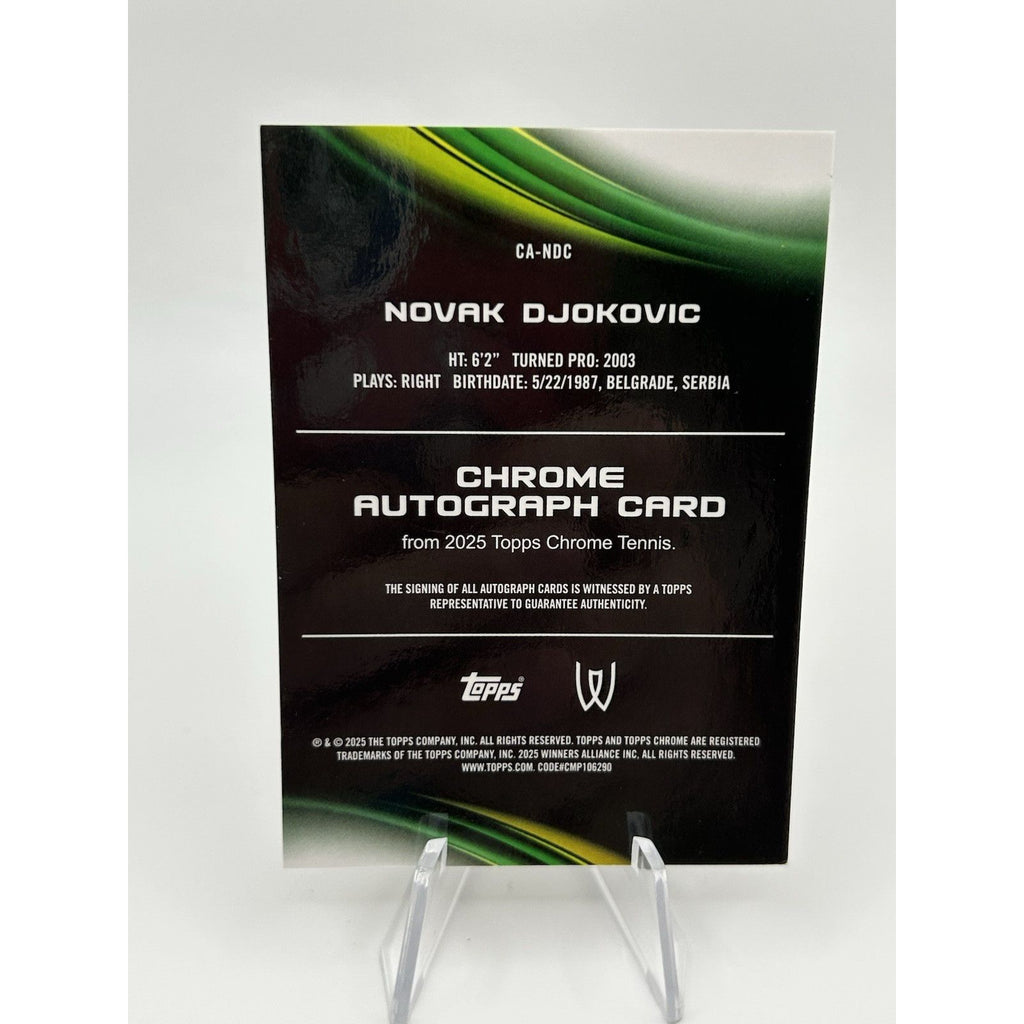 2025 Topps Chrome Novak Djokovic Auto Purple Geometric Refractor #/10