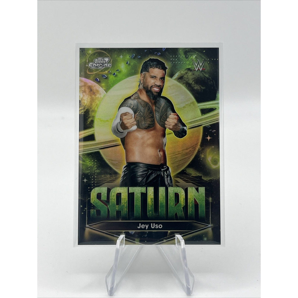 2026 Topps Cosmic Chrome WWE Jey Uso SATURN Insert Planetary Pursuit PPST-2