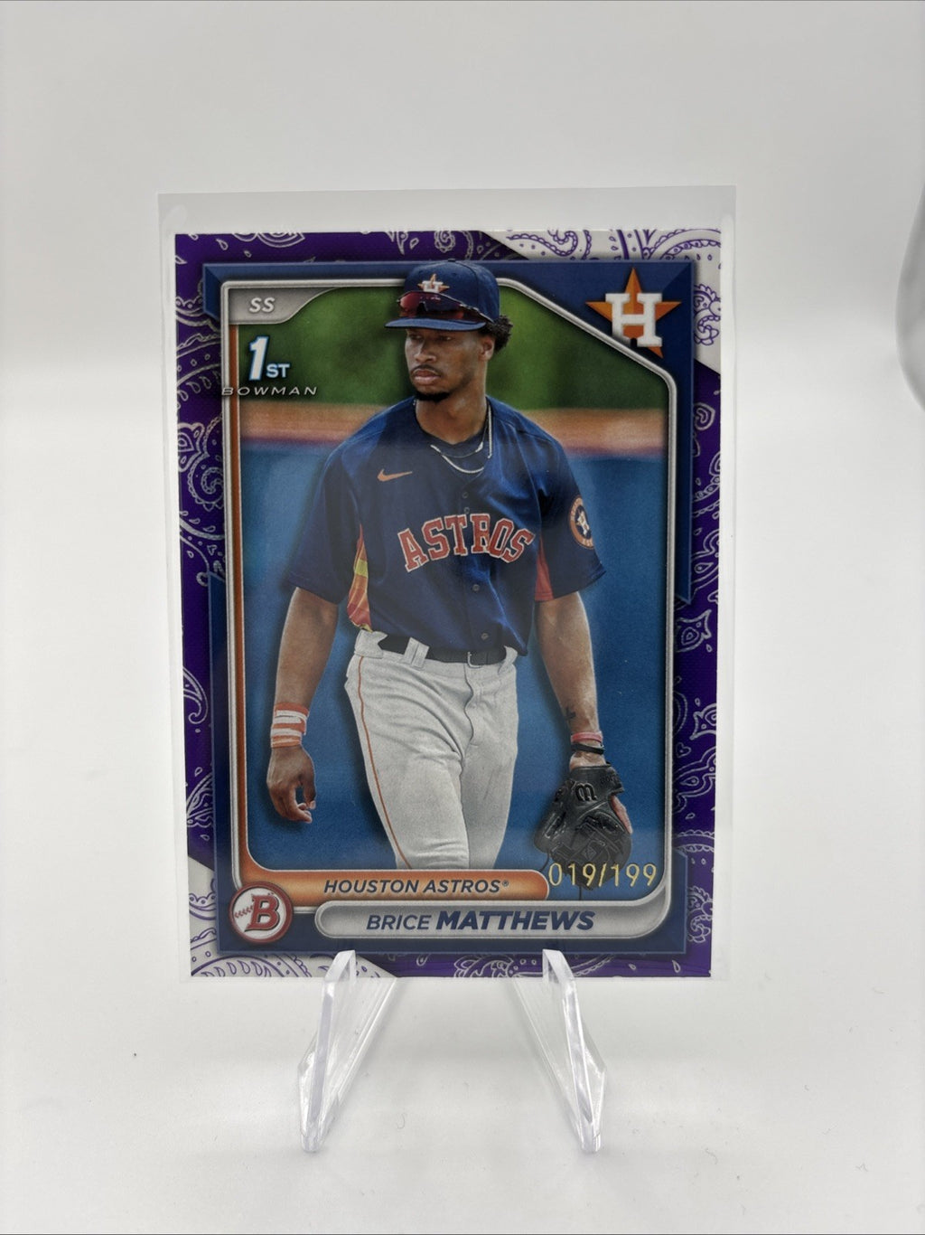 2024 Bowman - Prospects Brice Matthews #BP-69 Purple Pattern /199 (RC)