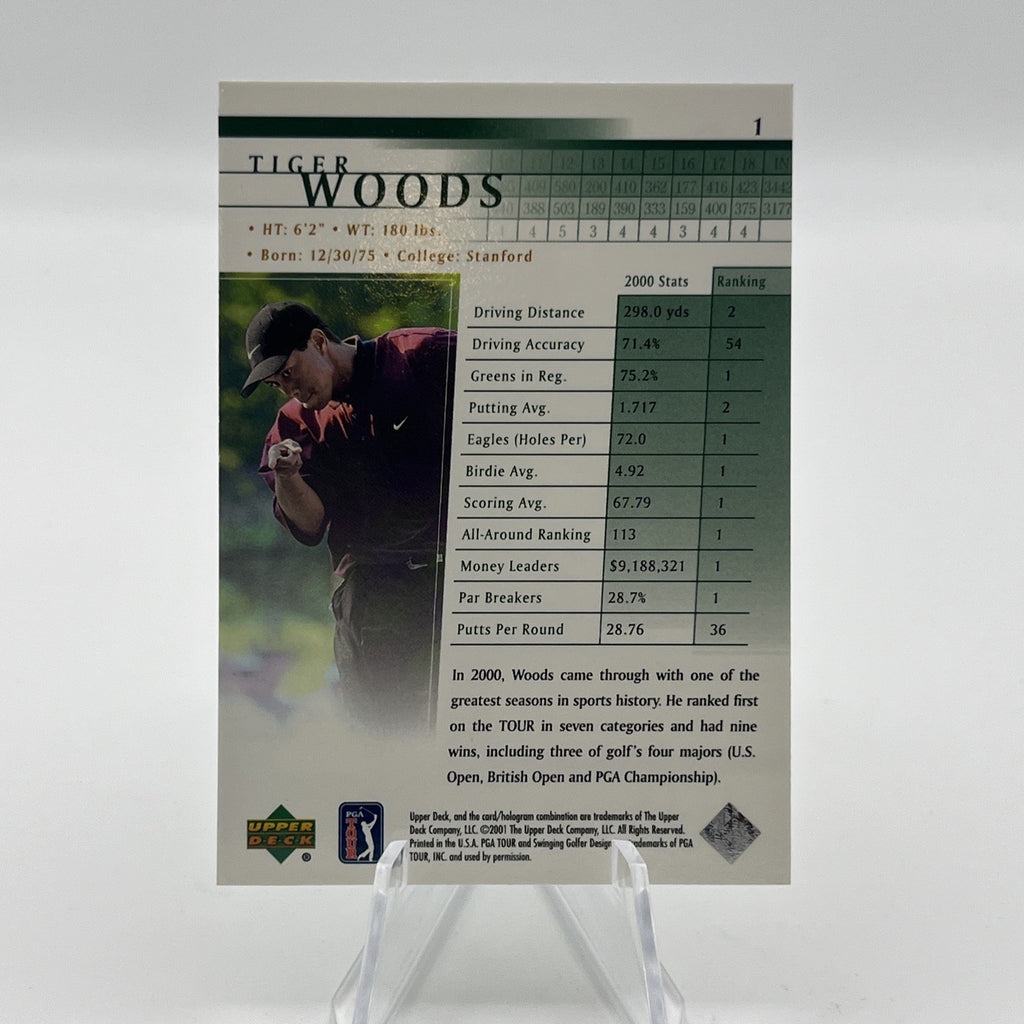 2001 Upper Deck #1 TIGER WOODS Rookie Card