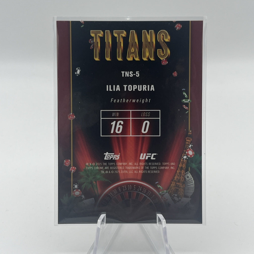 2025 Topps Chrome UFC Ilia Topuria Titans Refractor SSP TNS-5