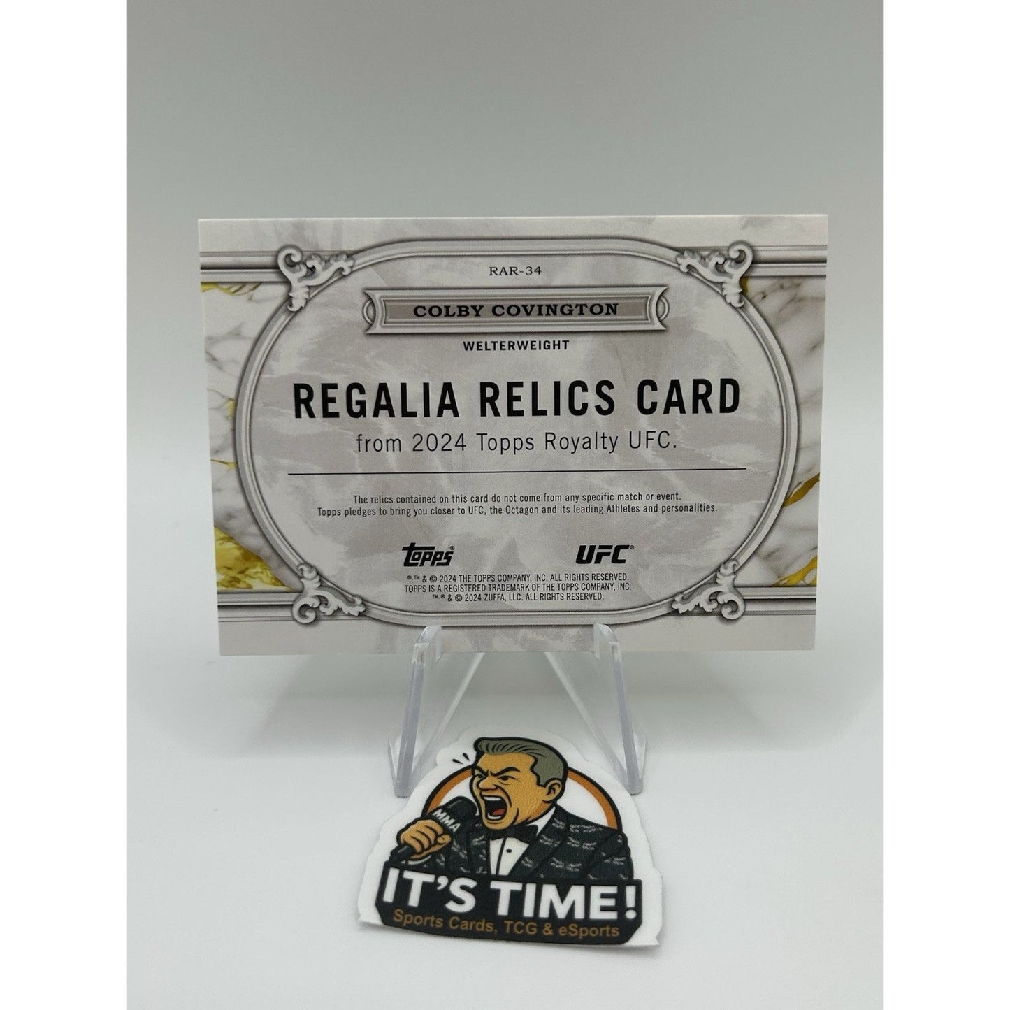 2024 Topps Royalty UFC - Regalia Relics Colby Covington #RAR-34 Gold /10 Ssp