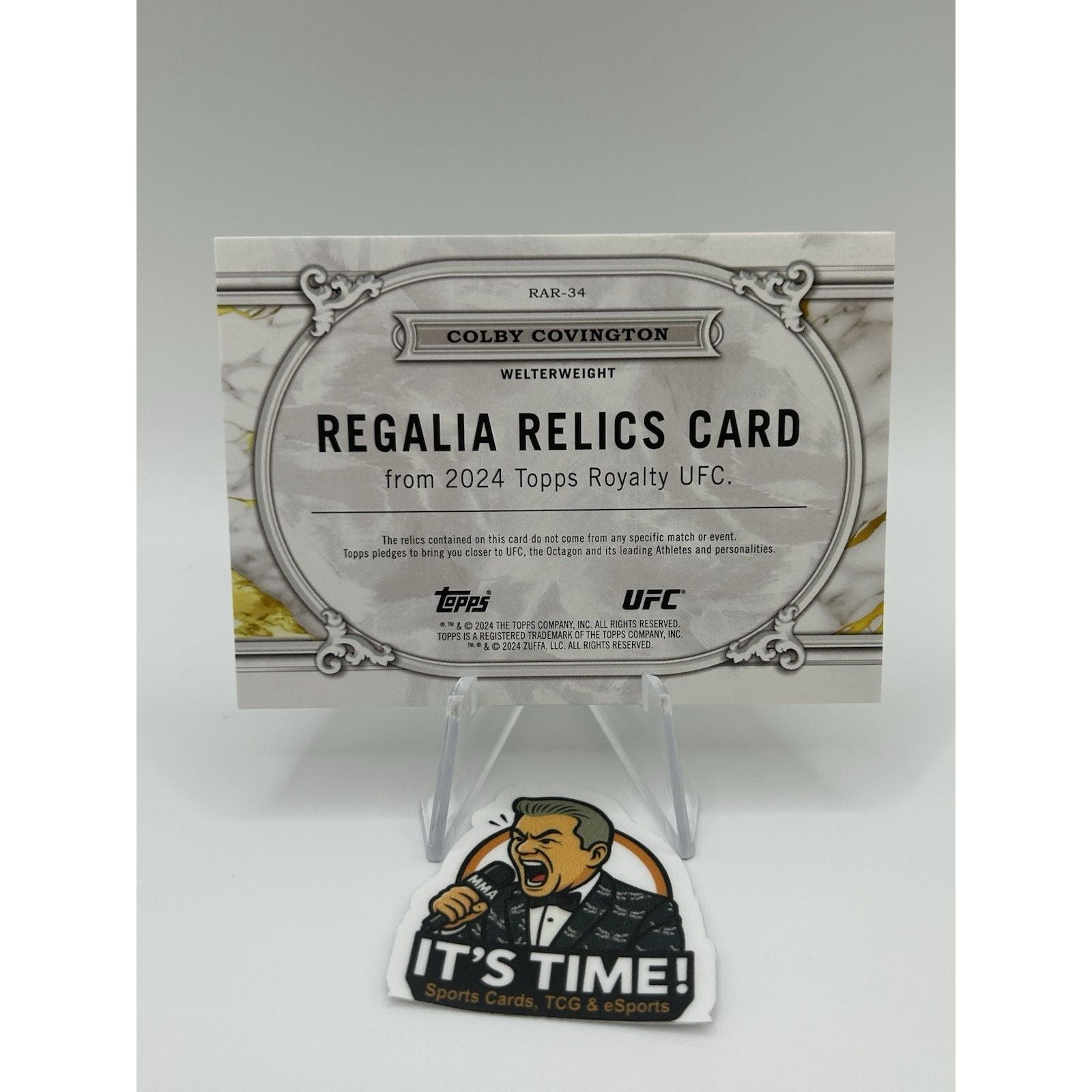 2024 Topps Royalty UFC - Regalia Relics Colby Covington #RAR-34 Gold /10 Ssp