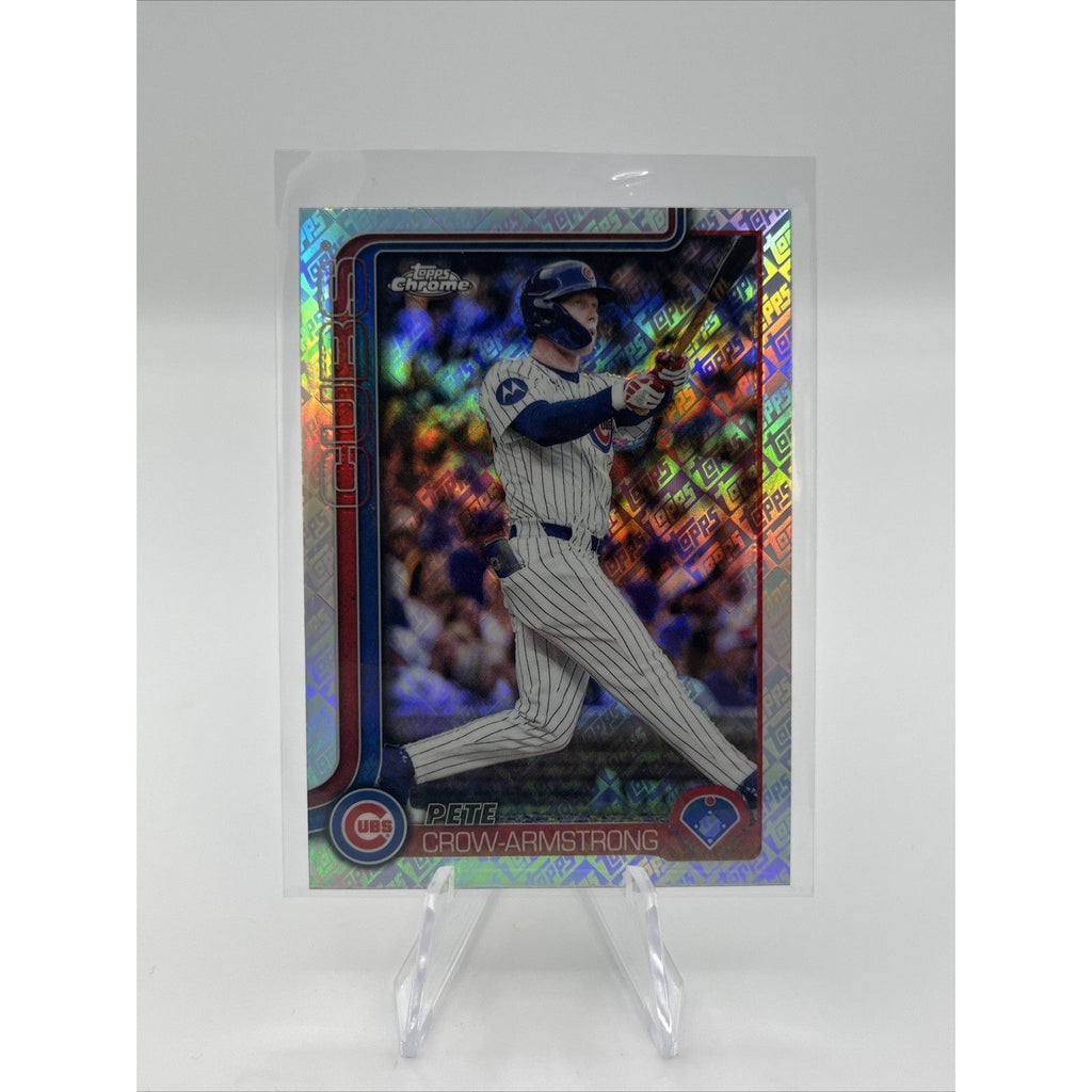 2025 Topps Chrome Update Pete Crow Armstrong Logo Refractor Parallel Cubs