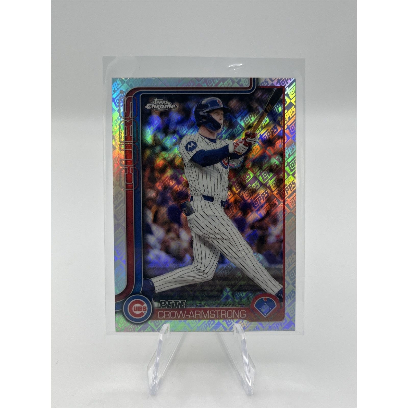 2025 Topps Chrome Update Pete Crow Armstrong Logo Refractor Parallel Cubs