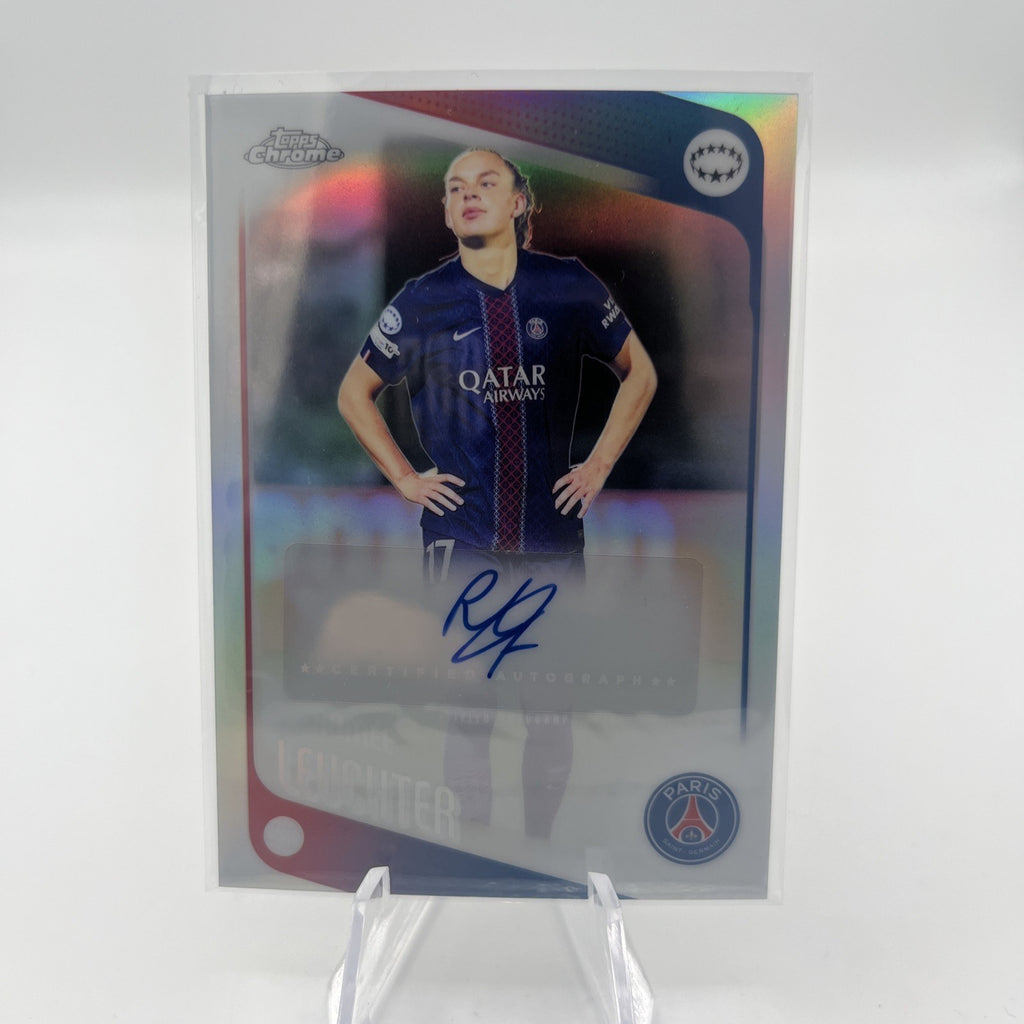 TOPPS Chrome 2025-26 UEFA Womens Champions League Romee Leuchter Refractor Auto