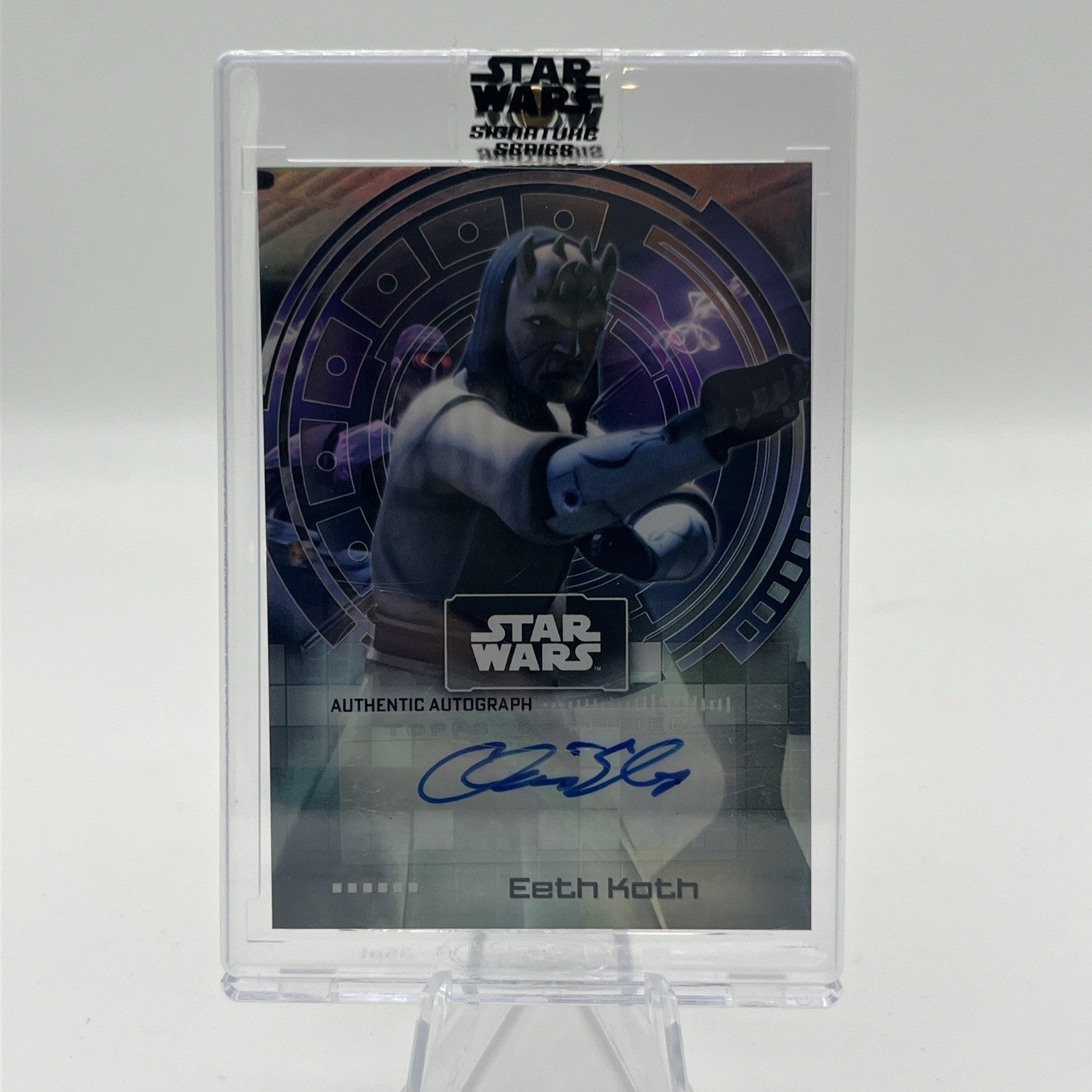 2022 Topps Star Wars Signature Series Clone Wars Eeth Koth Chris Edgerly Auto