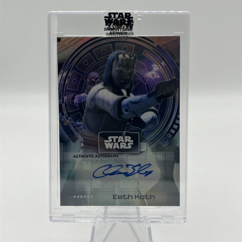 2022 Topps Star Wars Signature Series Clone Wars Eeth Koth Chris Edgerly Auto