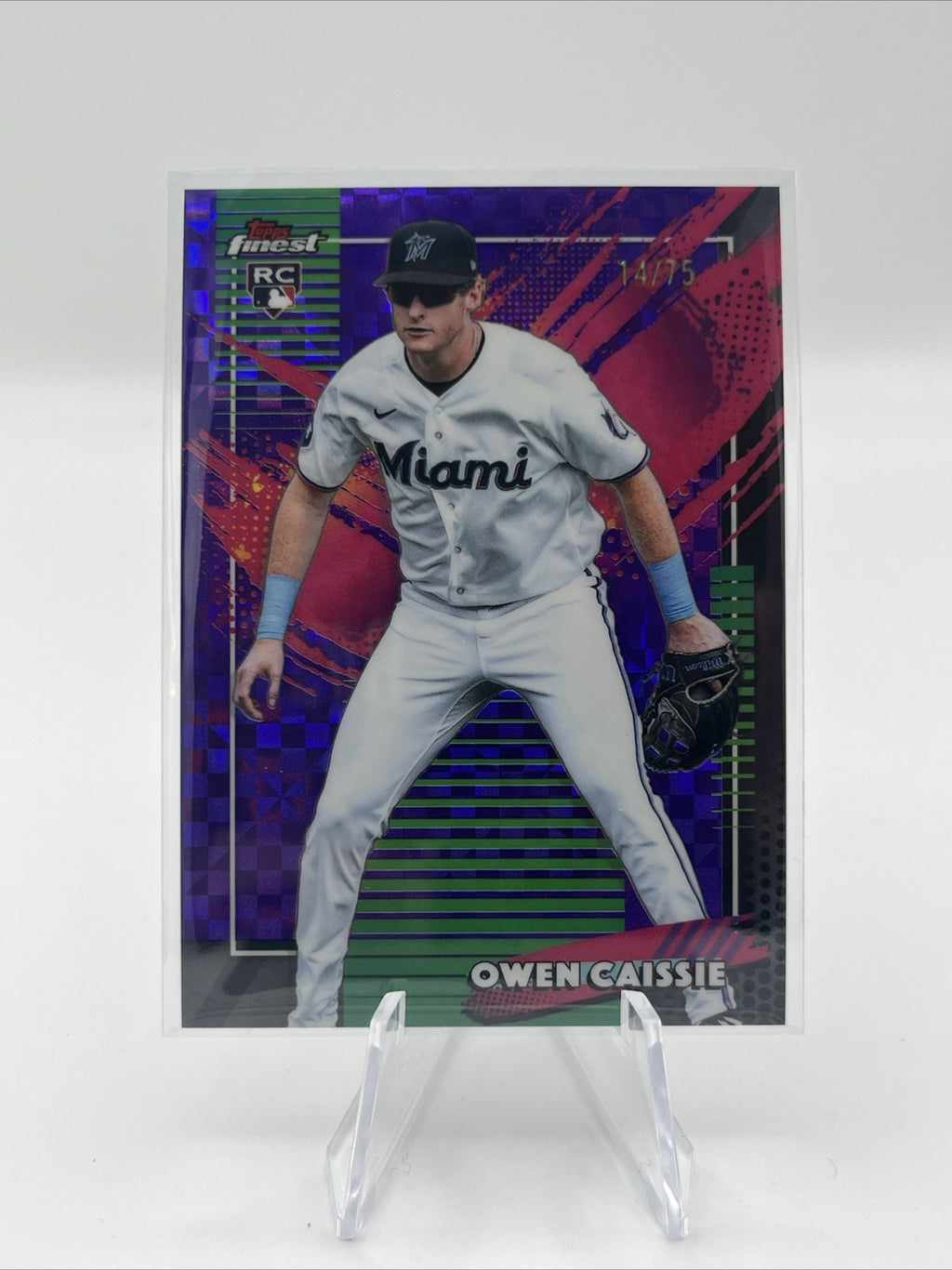 2026 Topps Finest Baseball Owen Caissie #232 Purple X-Fractor #/75 ‼️RARE‼️