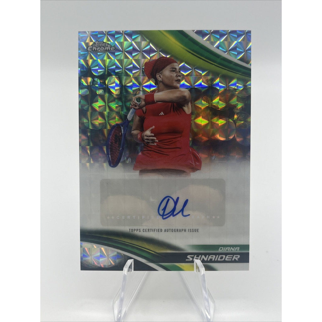2025 Topps Chrome Tennis DIANA SHNAIDER #CA-DSH Geometric Refractor Auto