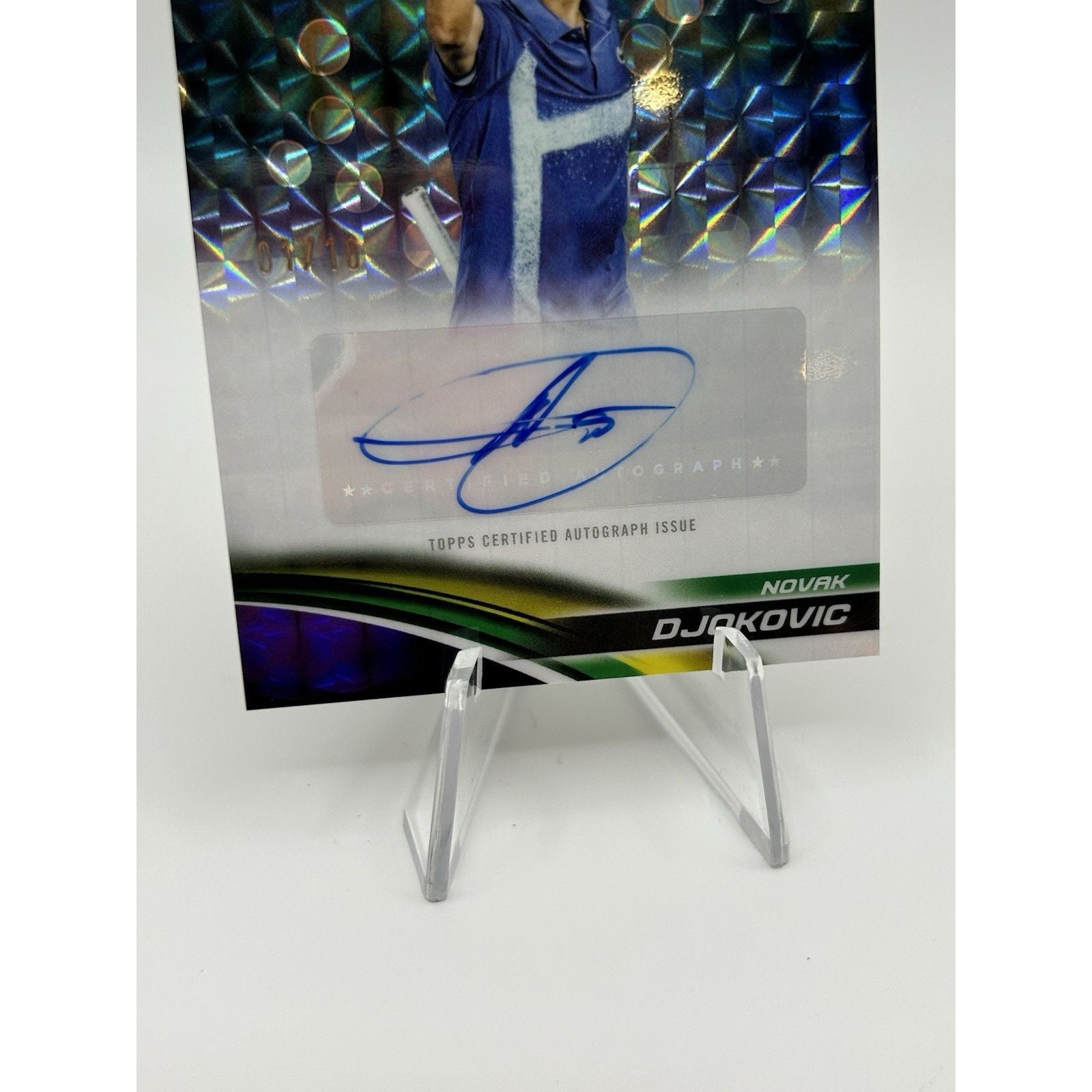 2025 Topps Chrome Novak Djokovic Auto Purple Geometric Refractor #/10