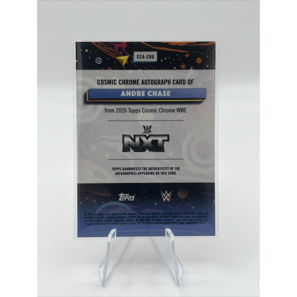 2026 Topps Chrome WWE Cosmic Andre Chase AUTO Orange Galactic /25 #CCA-CHU