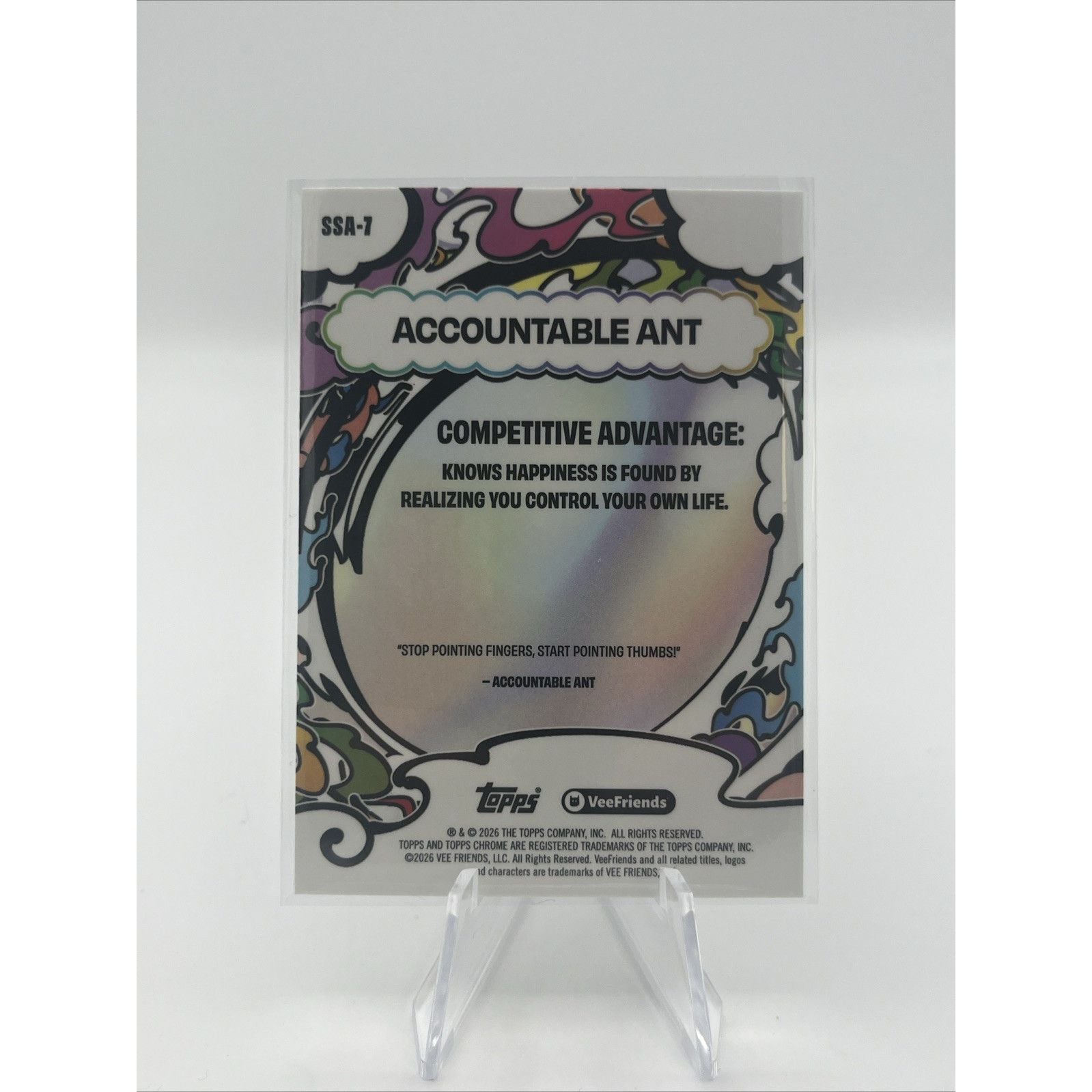 2026 Topps Chrome VeeFriends ACCOUNTABLE ANT Manga Speckle #SSA-7