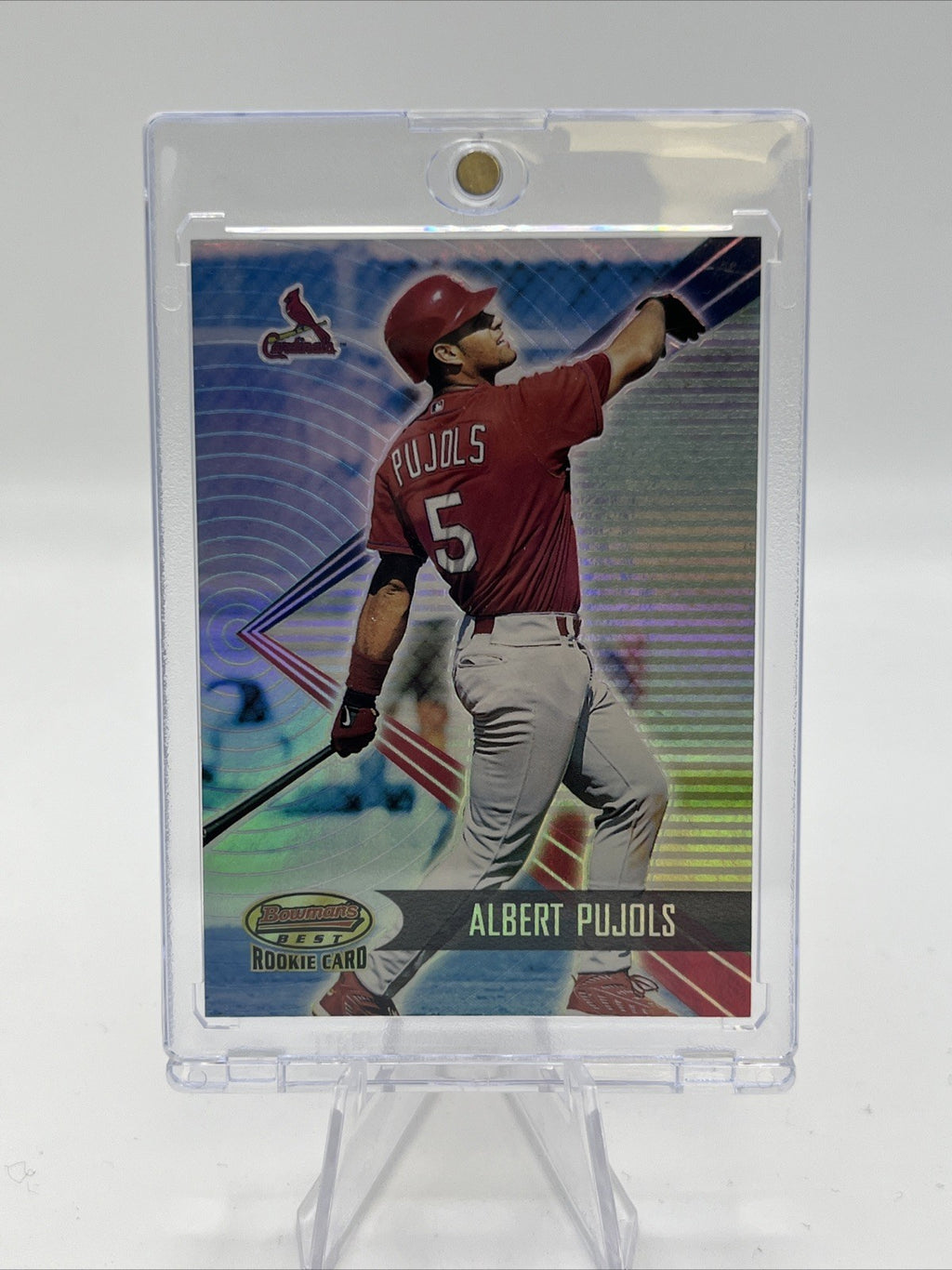 ALBERT PUJOLS 2001 BOWMAN'S BEST #174 ROOKIE REFRACTOR #/2999 RC CARDINALS